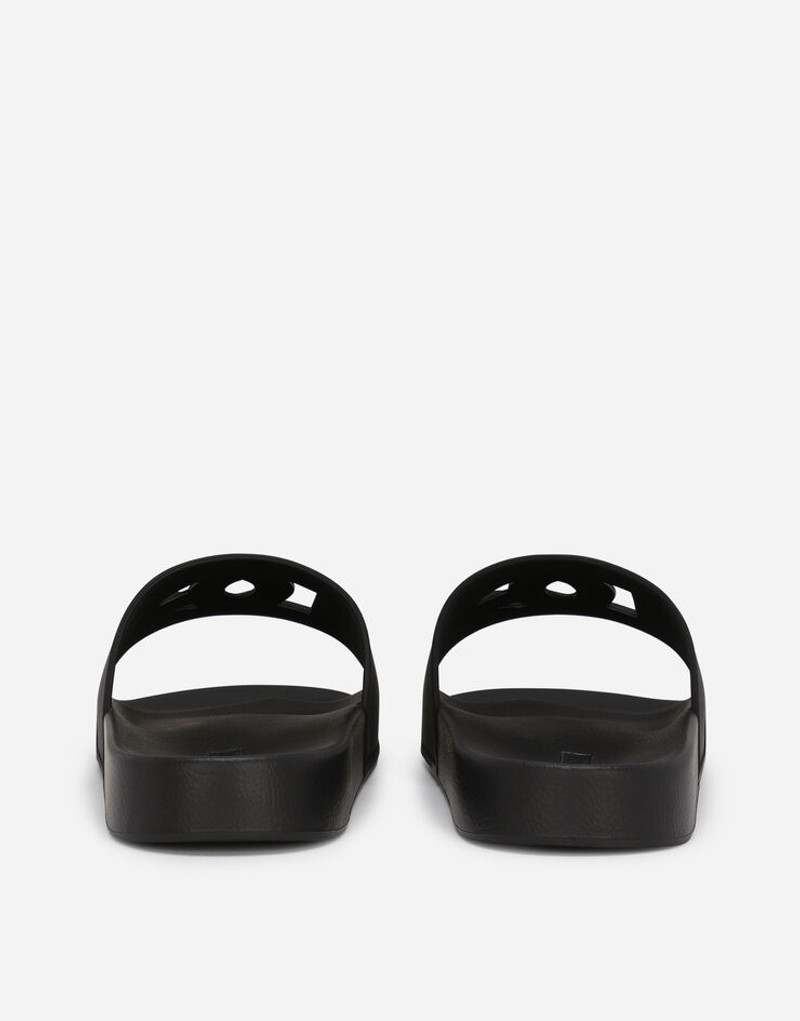 Dolce & Gabbana Rubber beachwear sliders with DG logo outlook