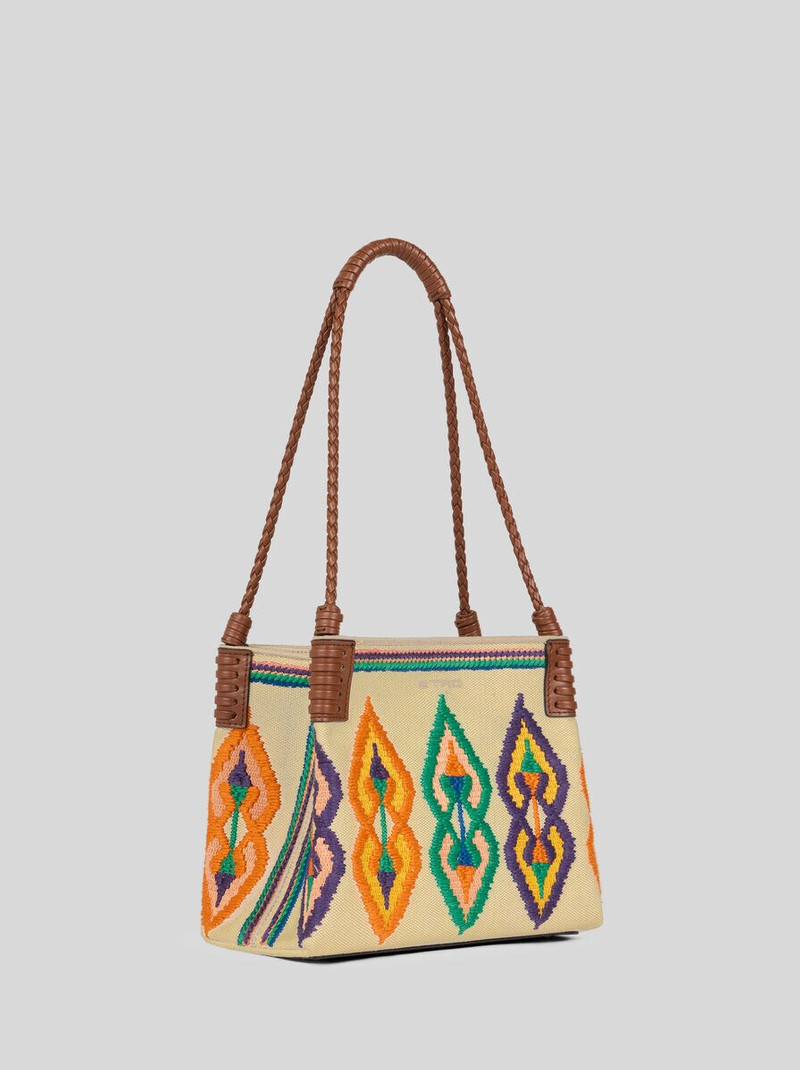 SMALL CANVAS LIBRA TOTE BAG WITH EMBROIDERY 5