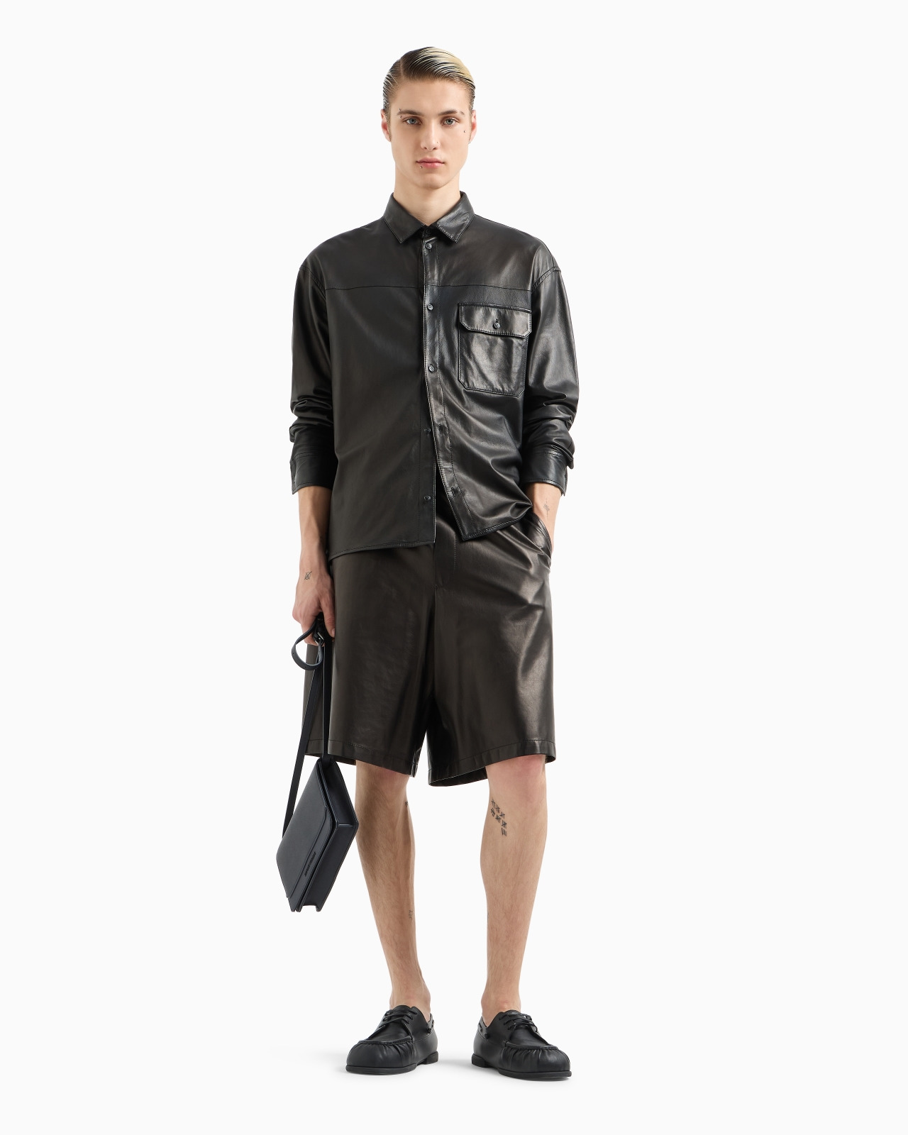 Loose-fit shirt in glove-quality nappa lambskin - 4