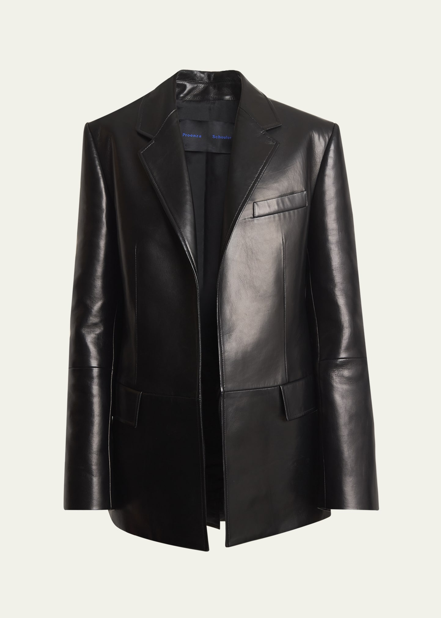 Hayes Open-Front Lambskin Leather Jacket - 1