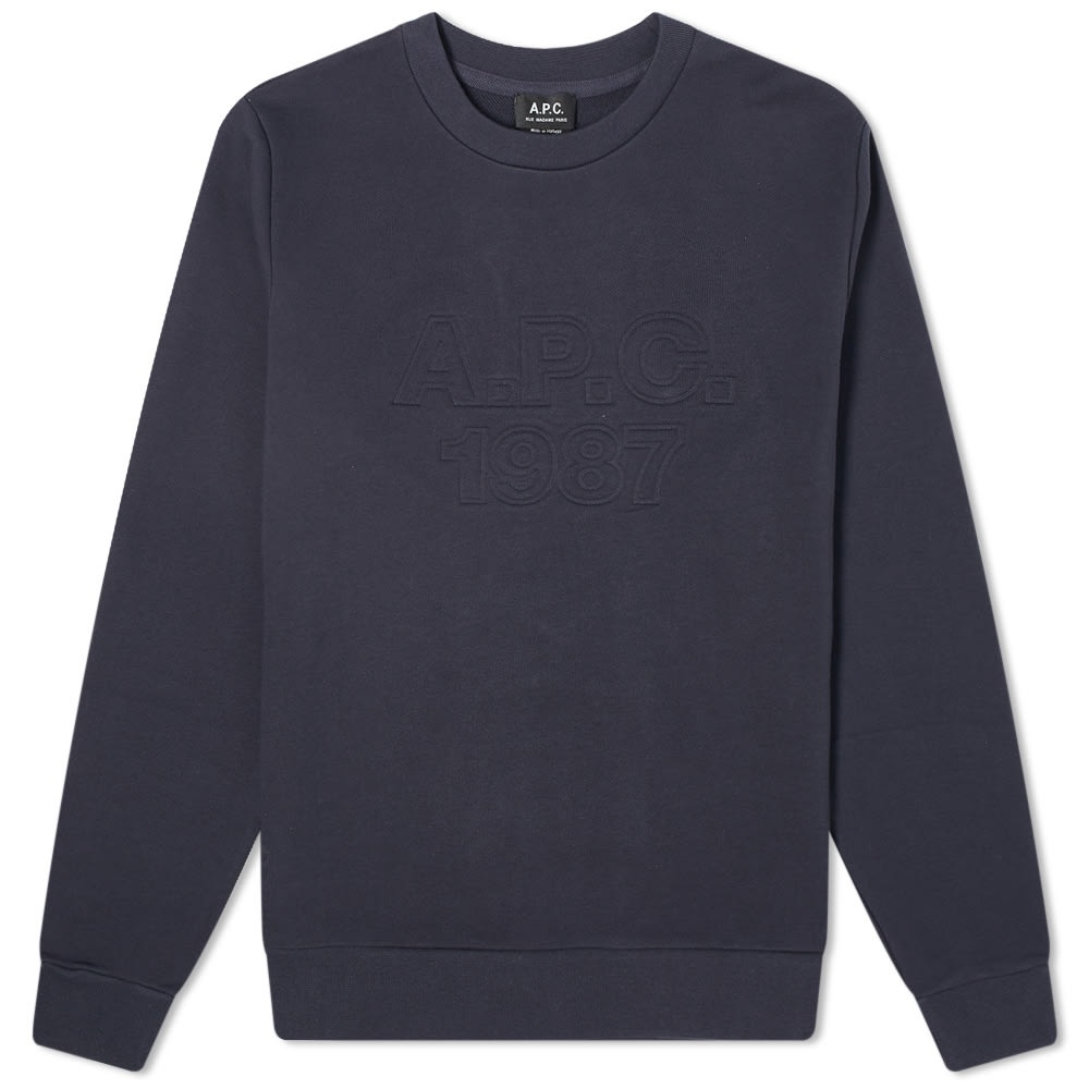 A.P.C. Dan Embossed Logo Crew Sweat - 1