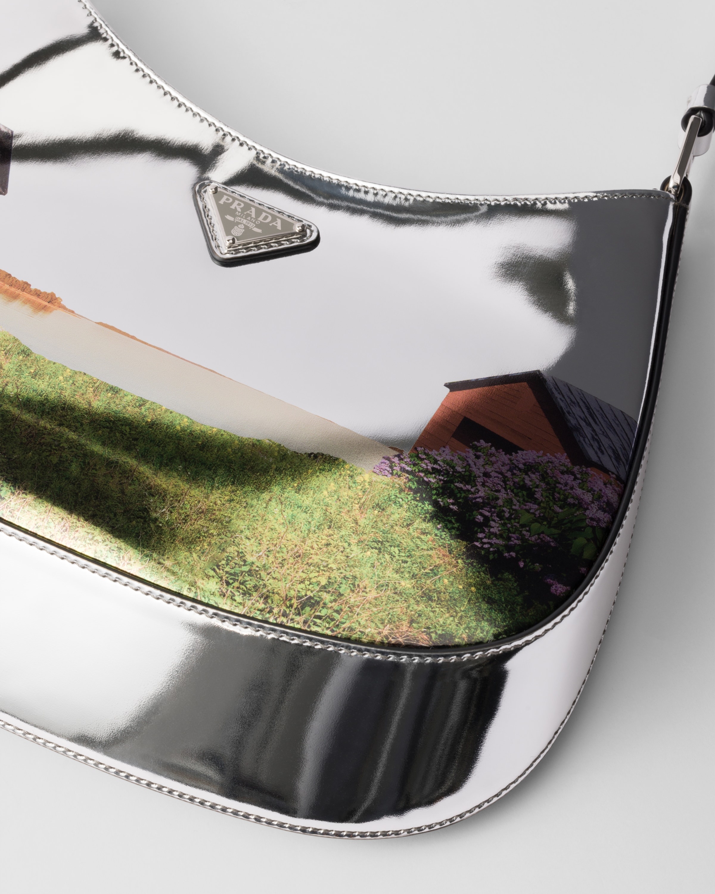 Prada Cleo printed brushed leather shoulder bag - 7
