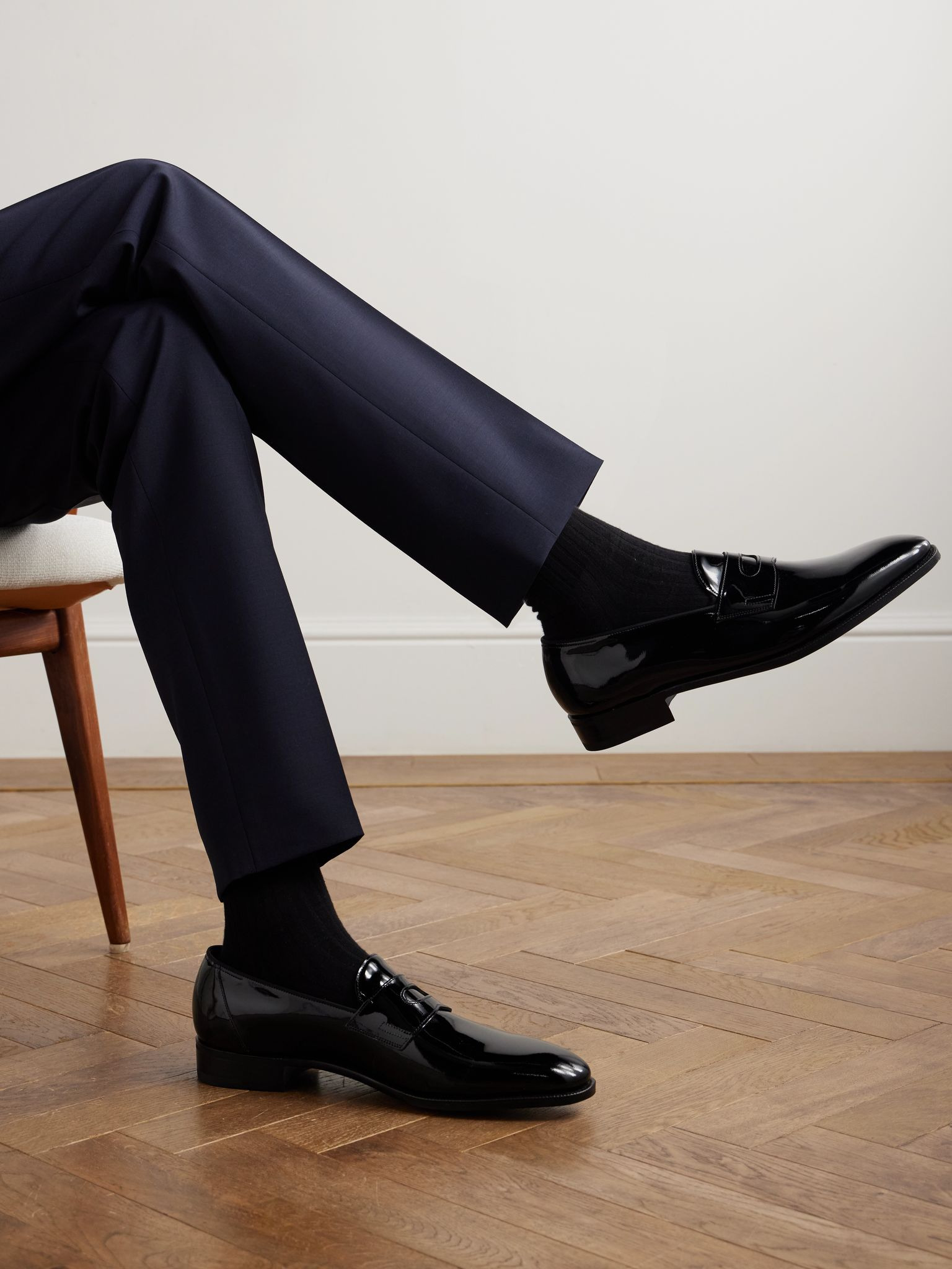 Jamie Patent-Leather Penny Loafers Black - 2