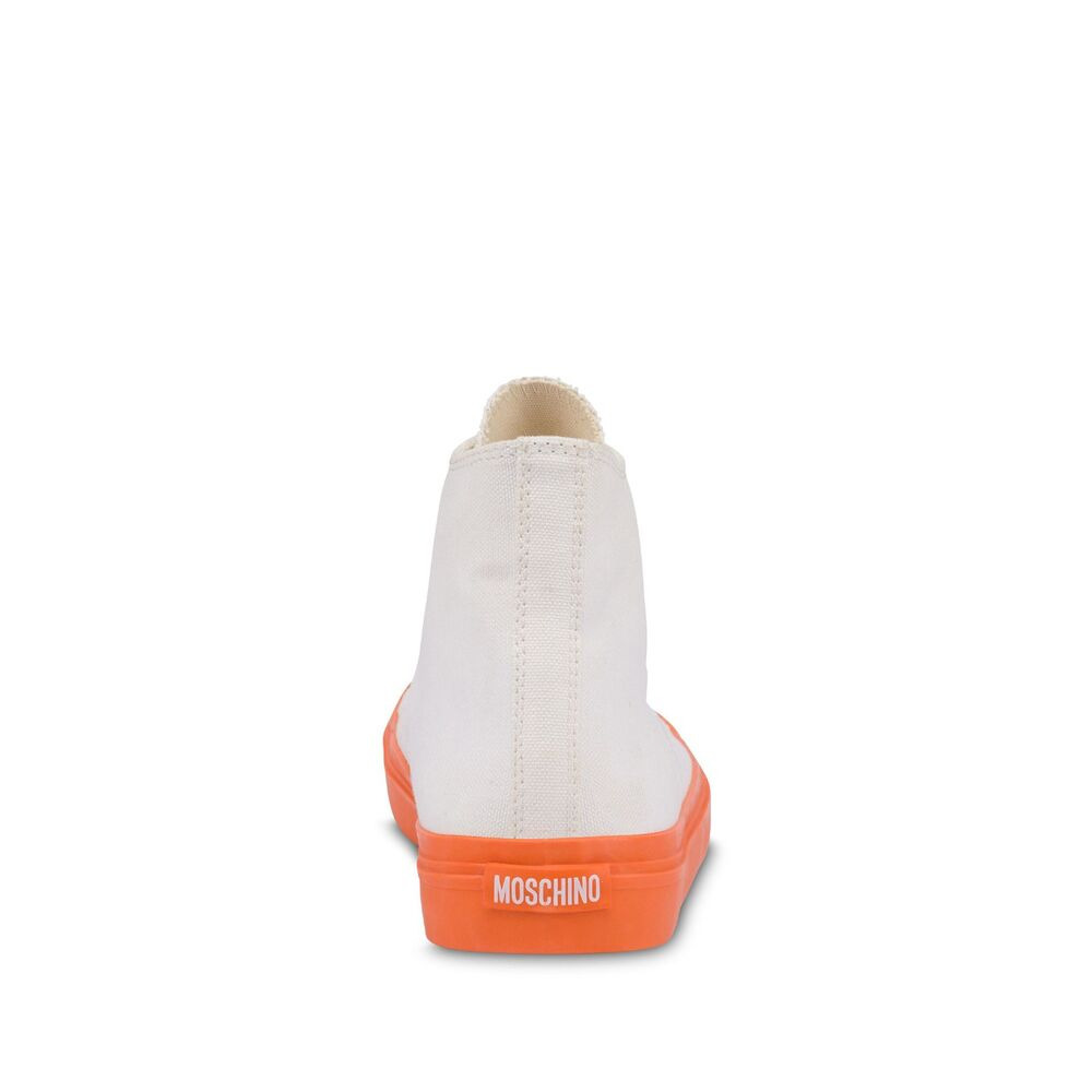 Moschino White Trainers - Hi-Tops Men - 2