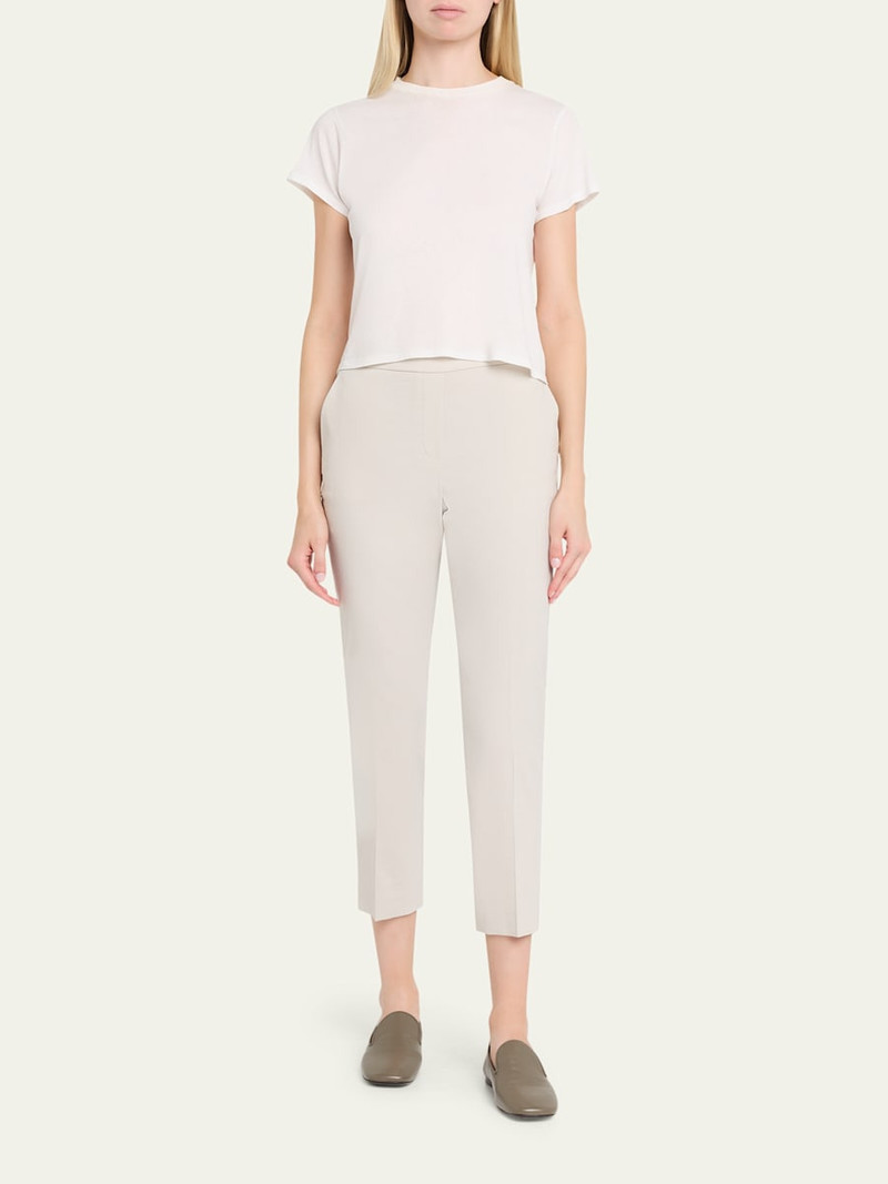 Theory Treeca Good Linen Cropped Pull-On Ankle Pants outlook