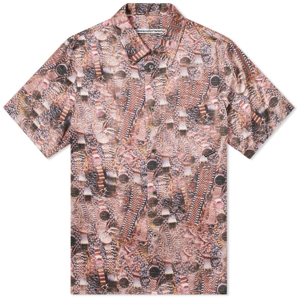 Alexander Wang Printed Short Sleeve Silk Shirt - 1