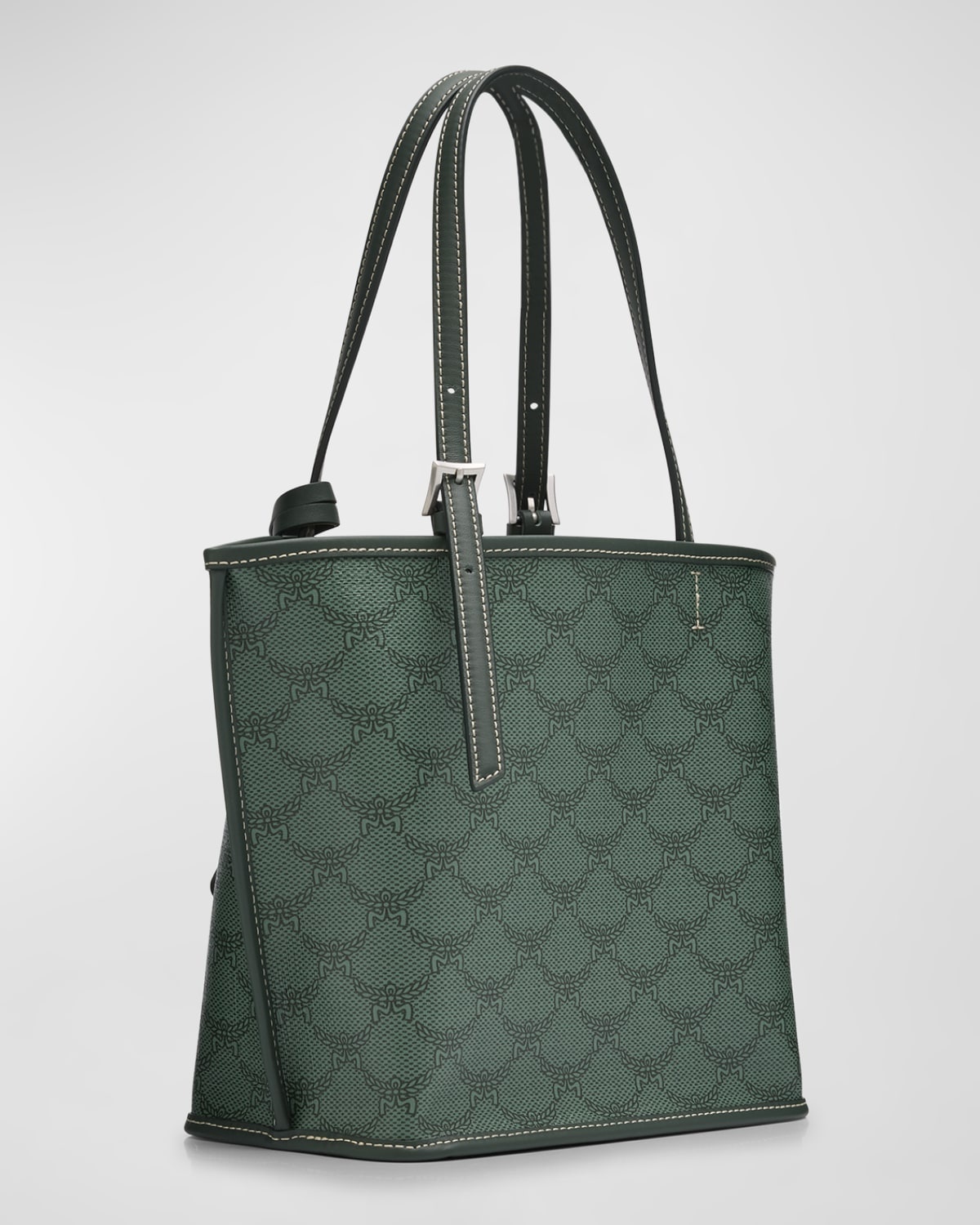 Lauretos Monogram Canvas Shopper Tote Bag - 6