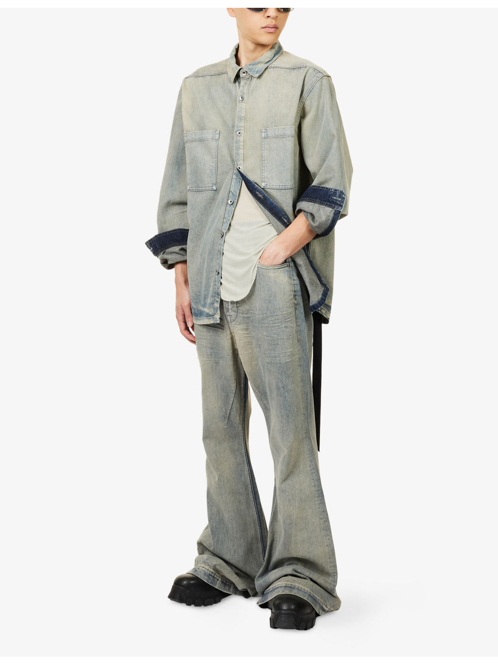 Jumbo Oversized Denim Shirt - 2