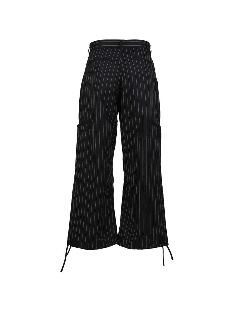 Y-3 pinstripe-pattern drawstring trousers outlook
