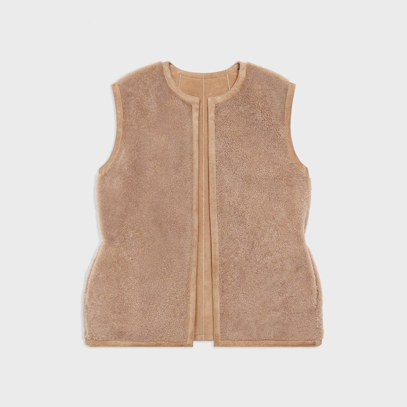 Reversible Vest in Shearling 1