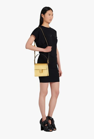 Balmain Smooth gold leather Ely bag outlook