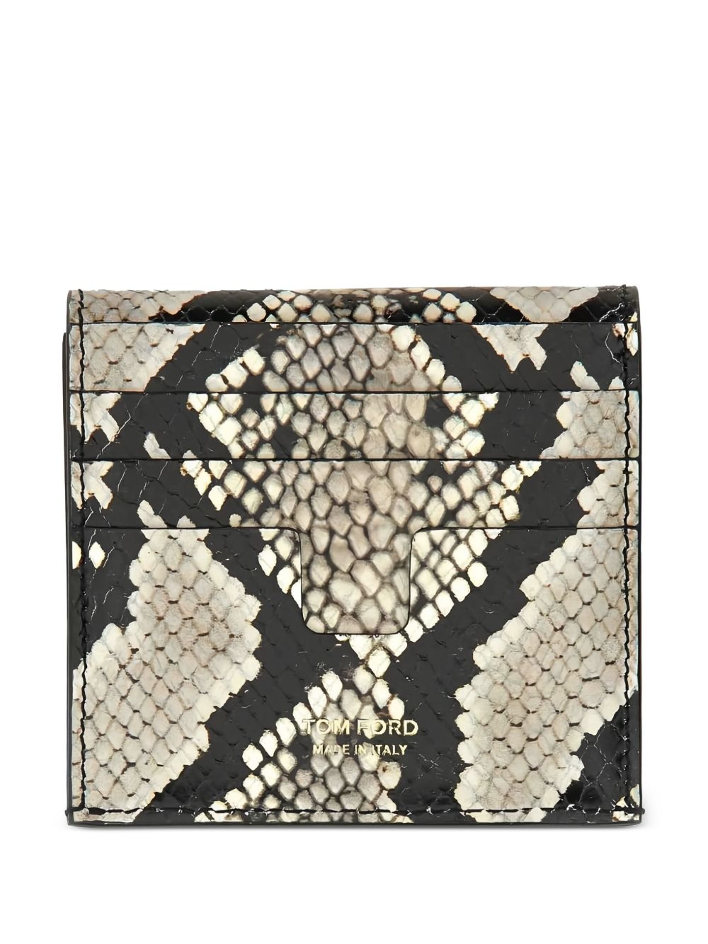 snakeskin-effect leather wallet - 2