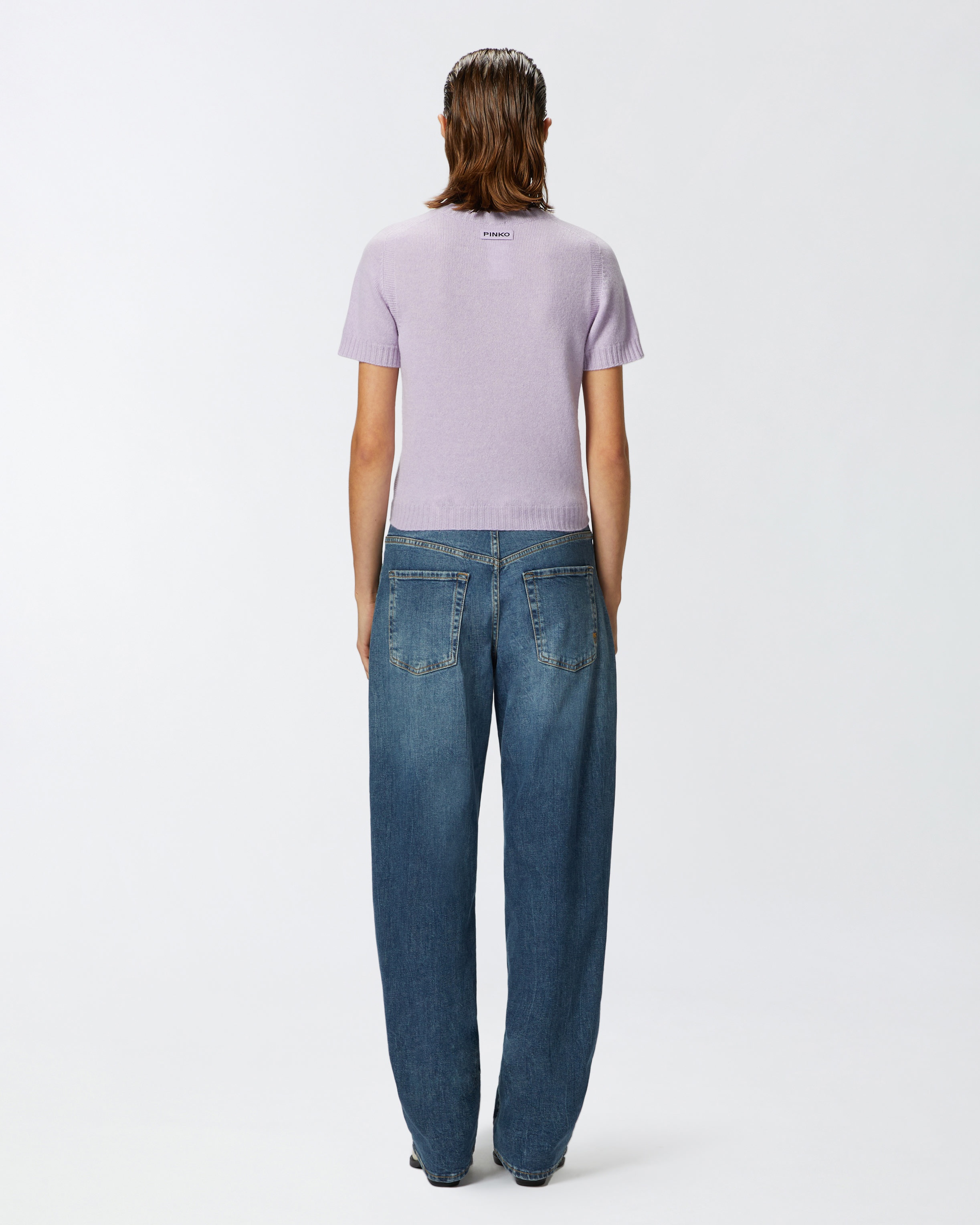 SHORT SWEATER WITH CONTRASTING EDGING - 4
