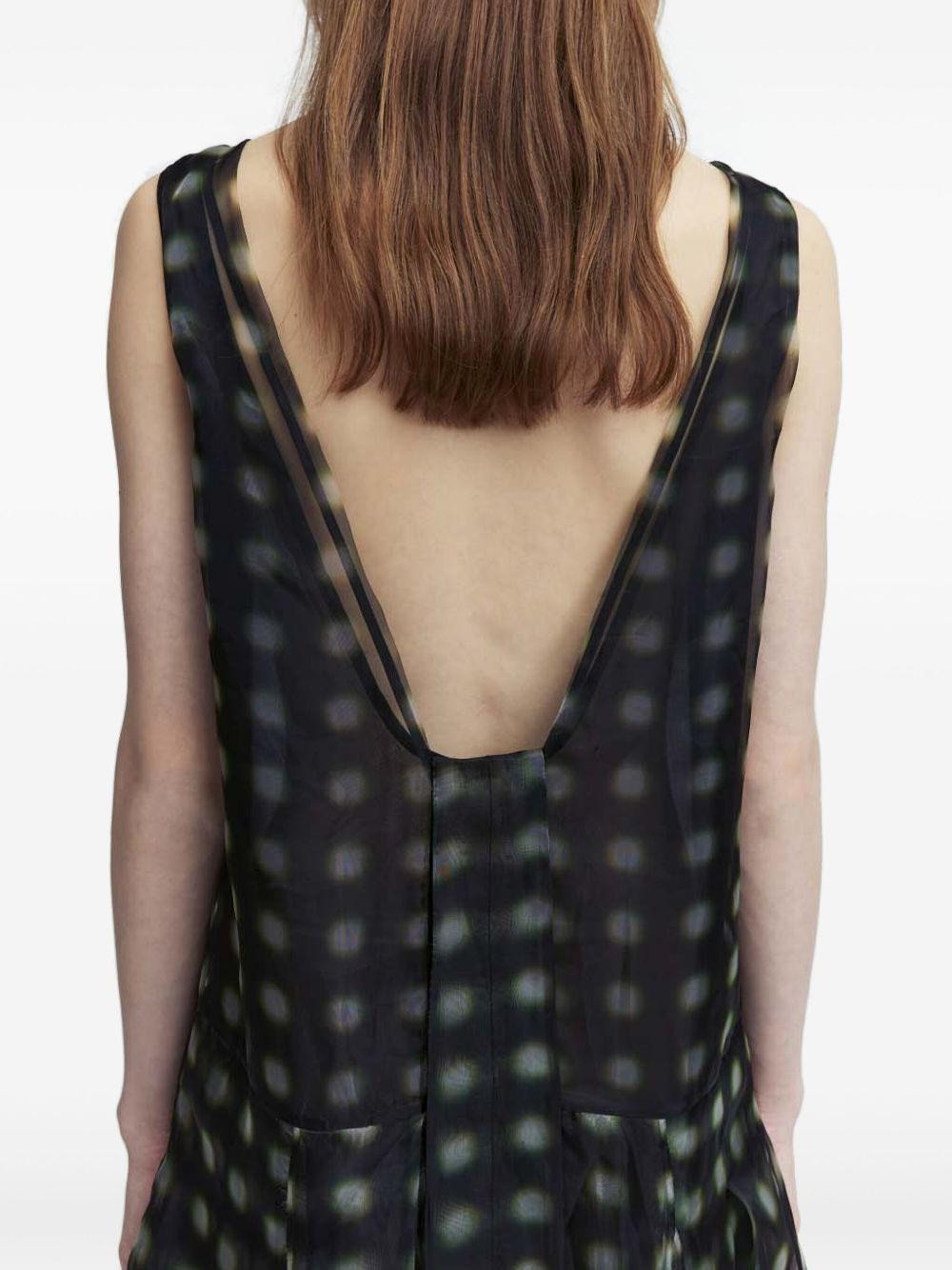 translucent-design dress - 5