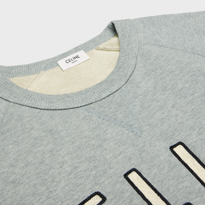 celine paris loose sweatshirt in cotton fleece 3