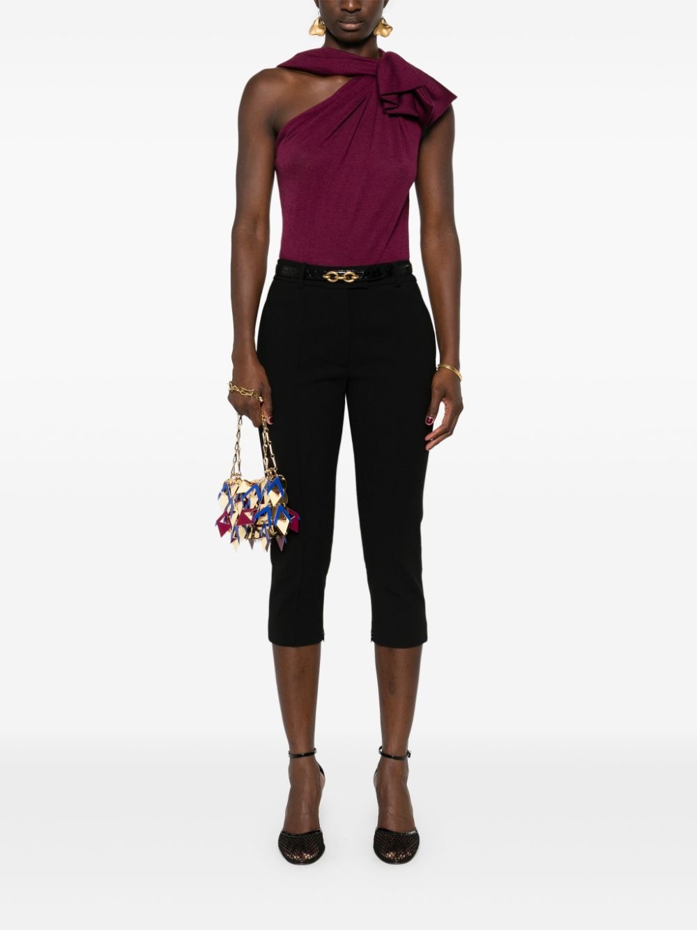 ruched-detail sleeveless top - 2