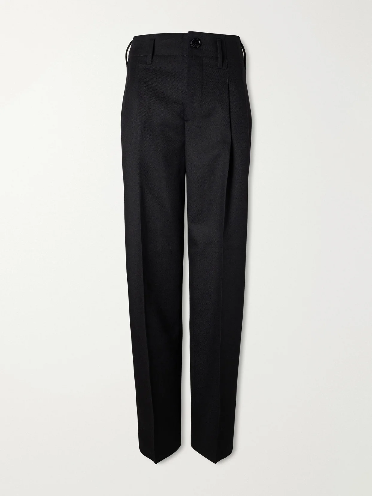 Pleated Wool-gabardine Wide-leg Pants - 1
