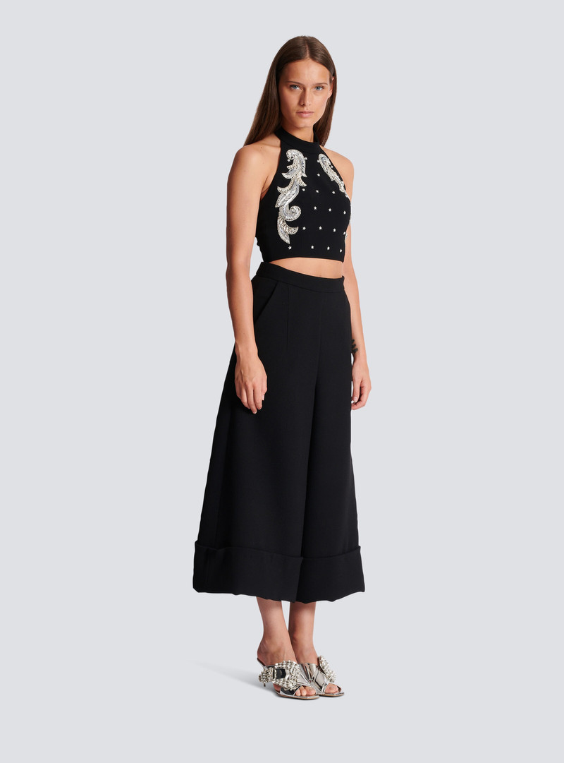 Backless Baroque embroidered top 3
