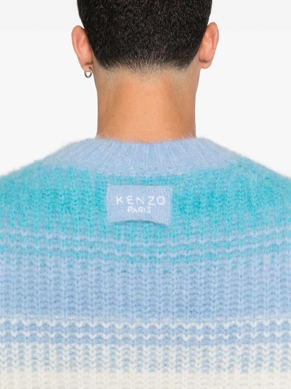 striped crew-neck jumper - 5