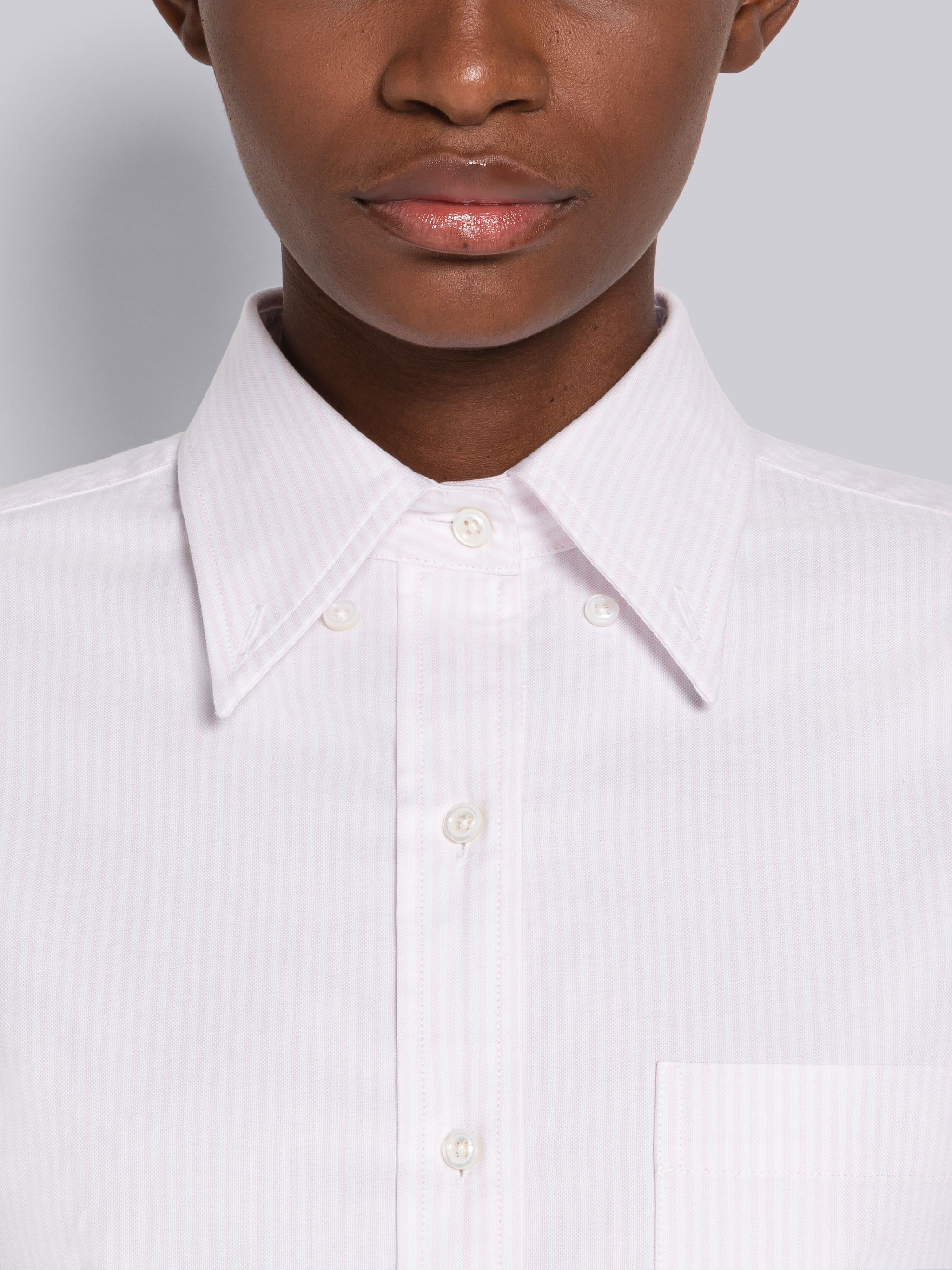 University Stripe Oxford A-Line Lobster Shirtdress - 5