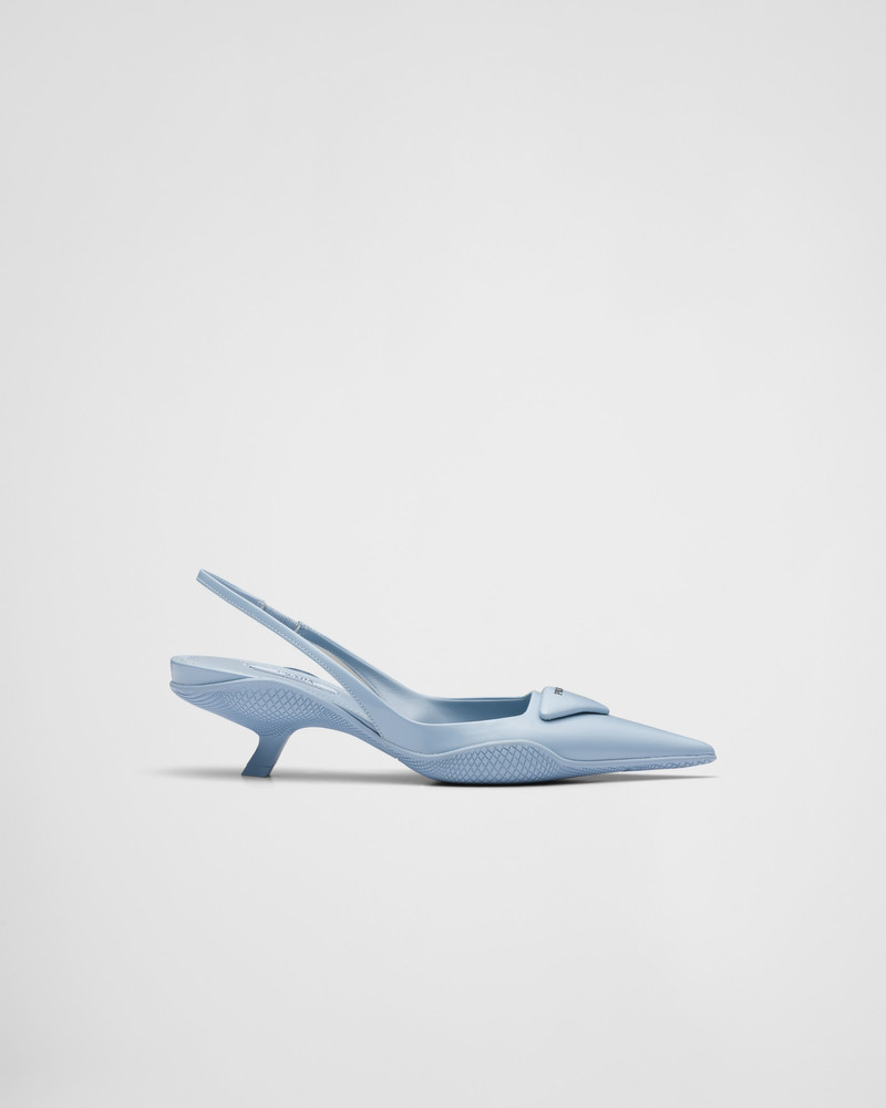 Brushed leather slingback pumps 2