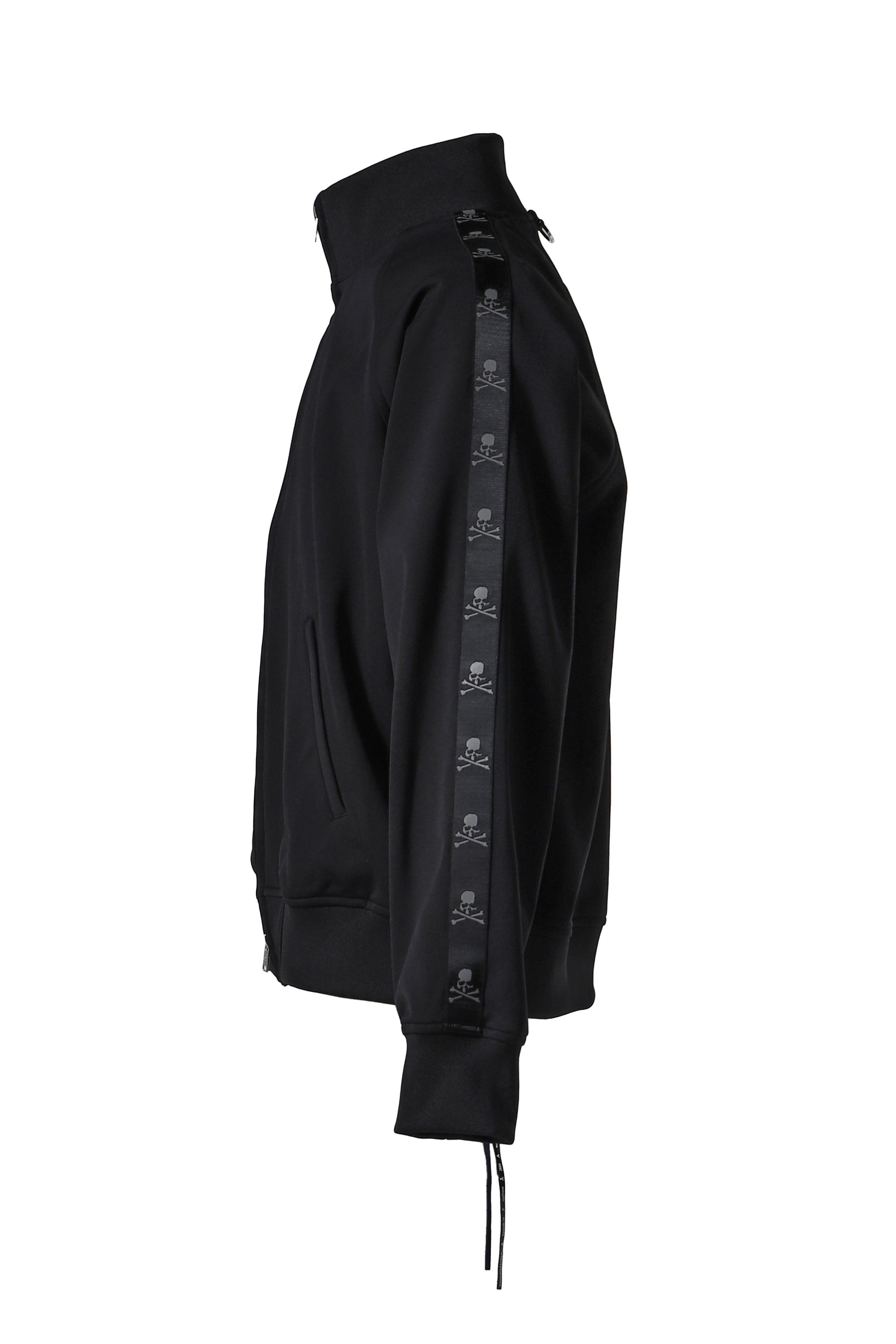 SKULL TAPE JERSEY TRACK JACKET / BLK - 3