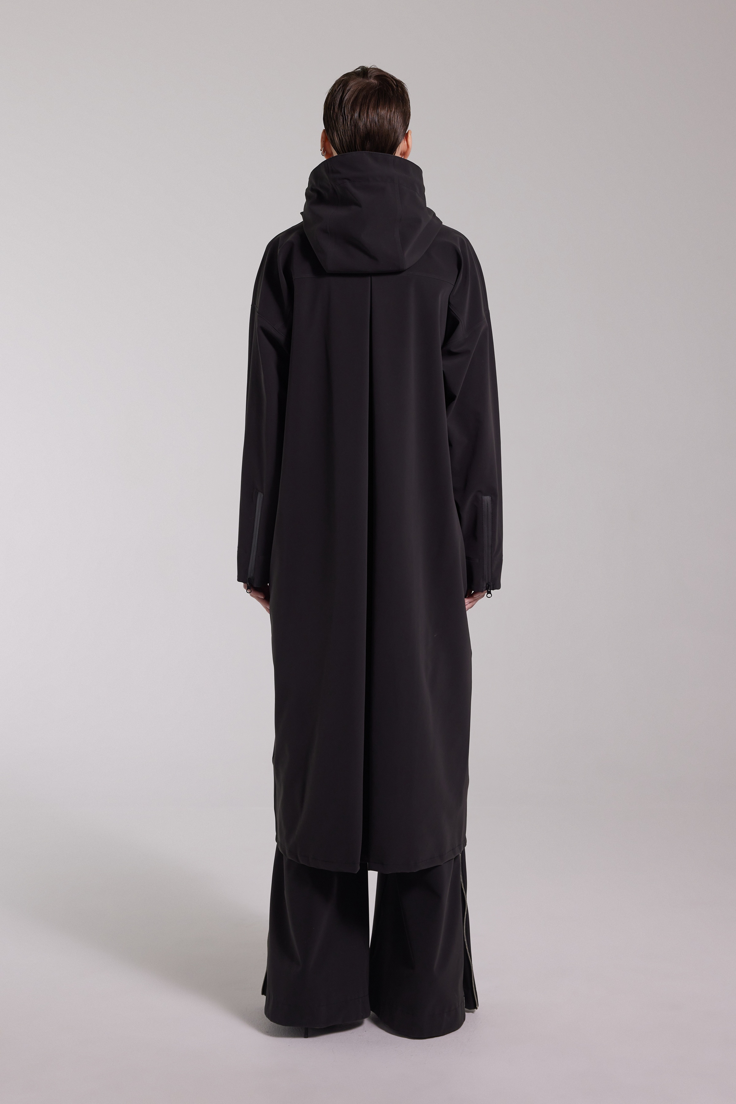 Sandviken Long Zip Matte Raincoat Black - 6