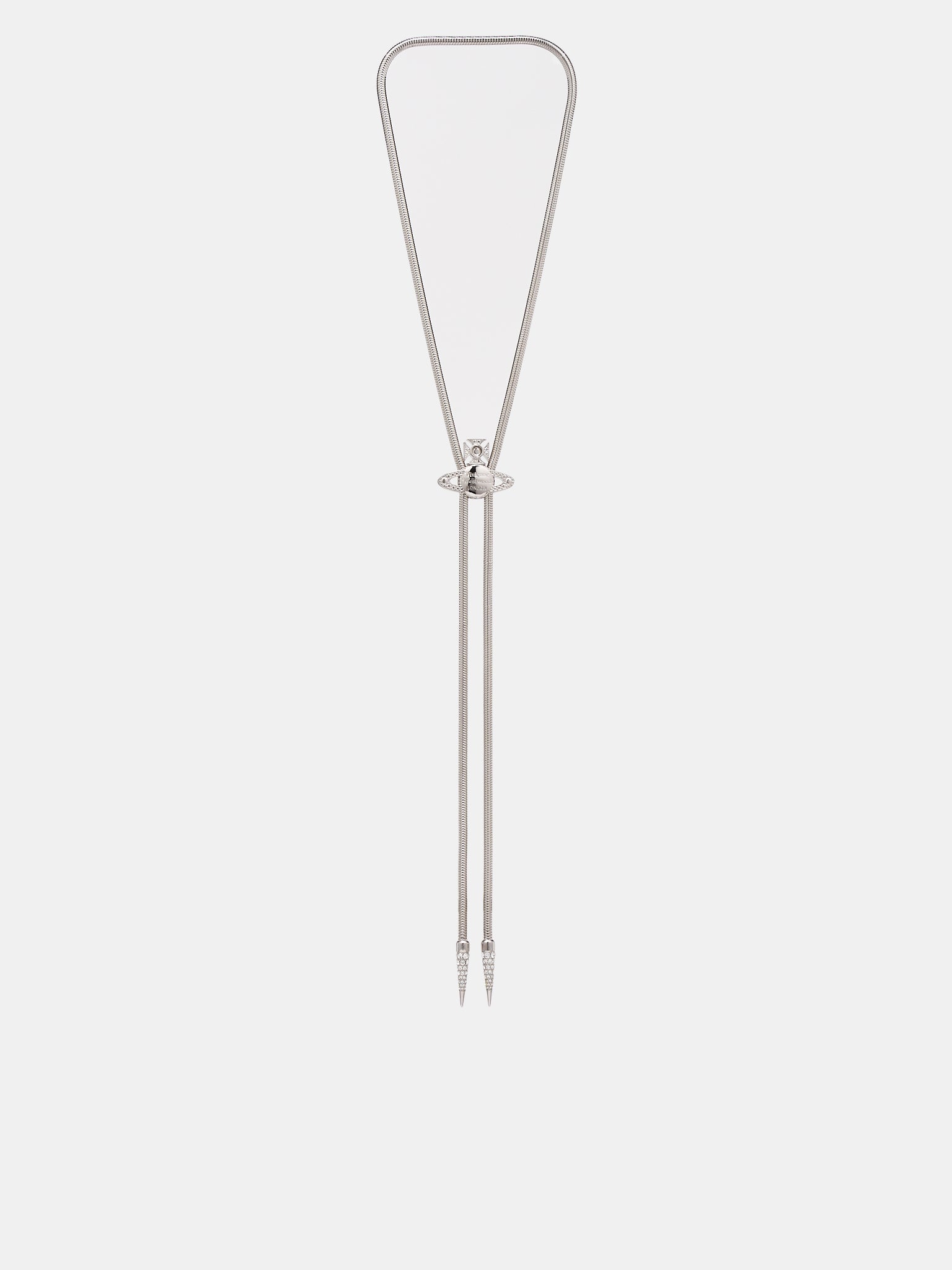 Vivienne Westwood◆Bolo tie◆ネックレス◆シルバー ◇Vivienne Westwood◇Bolo Tie クリスタルオーブ ループタイ