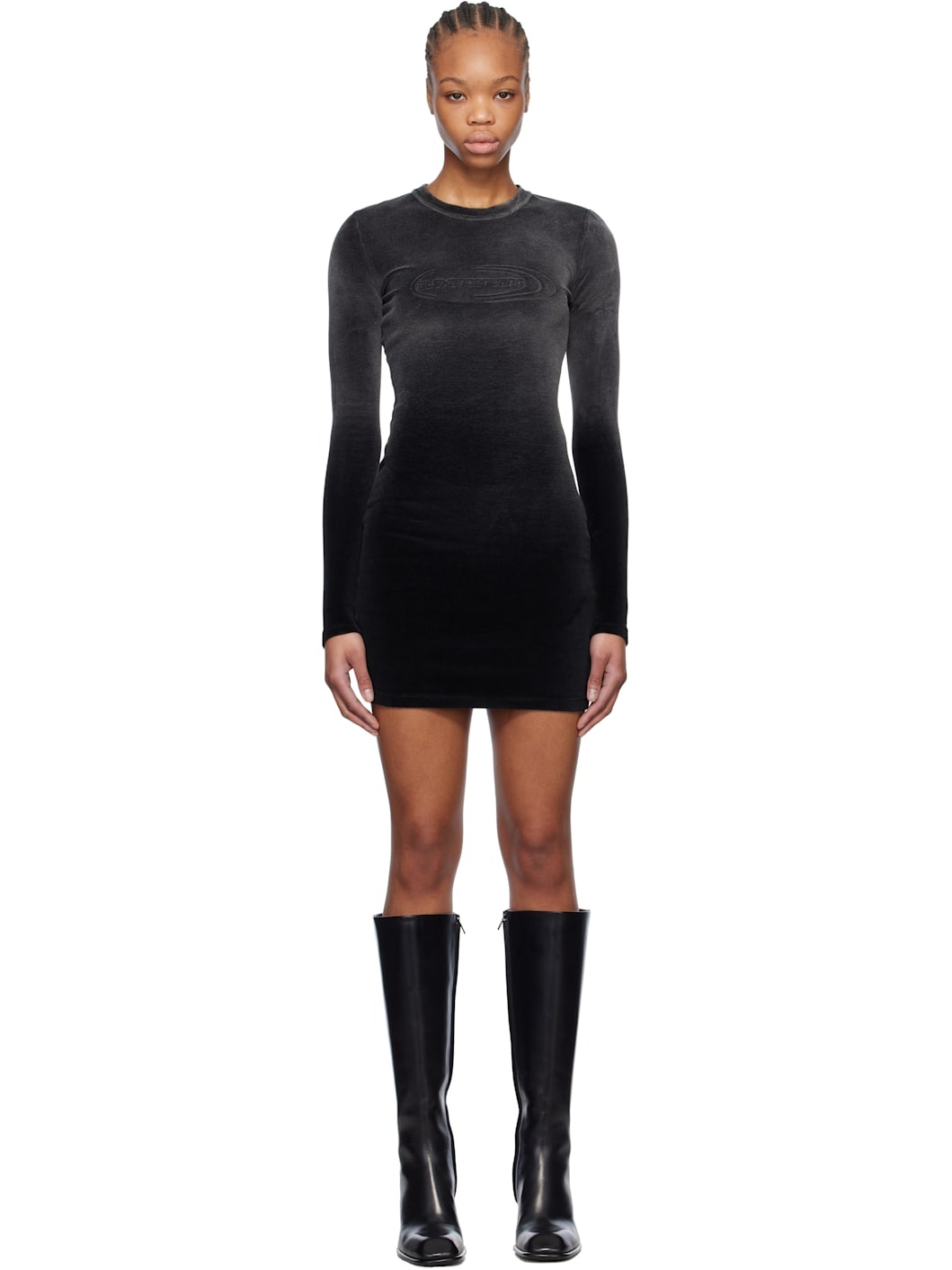 alexanderwang. t Black Long-Sleeve Minidress - 1