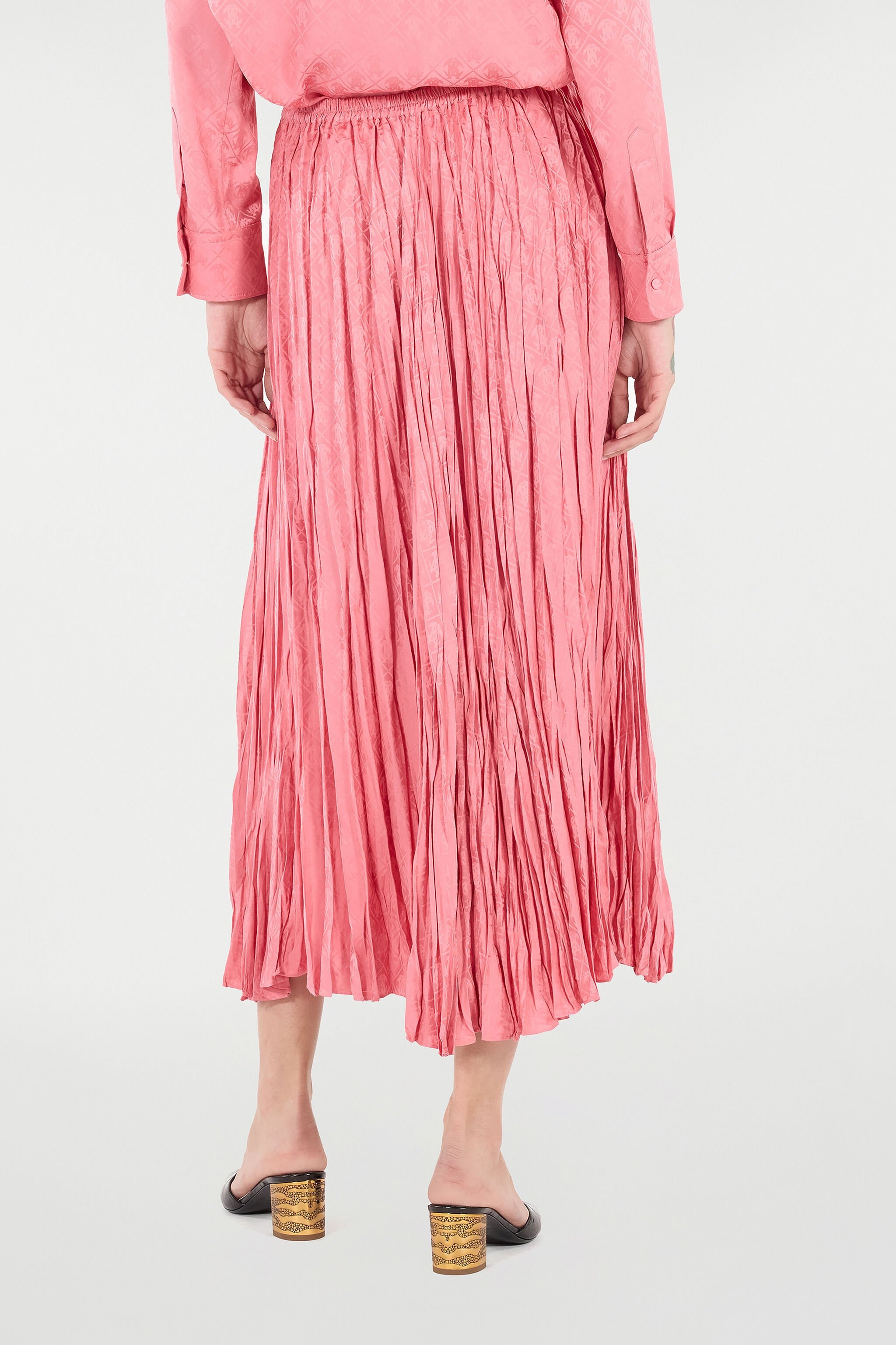 Crinkled Midi Skirt - 4