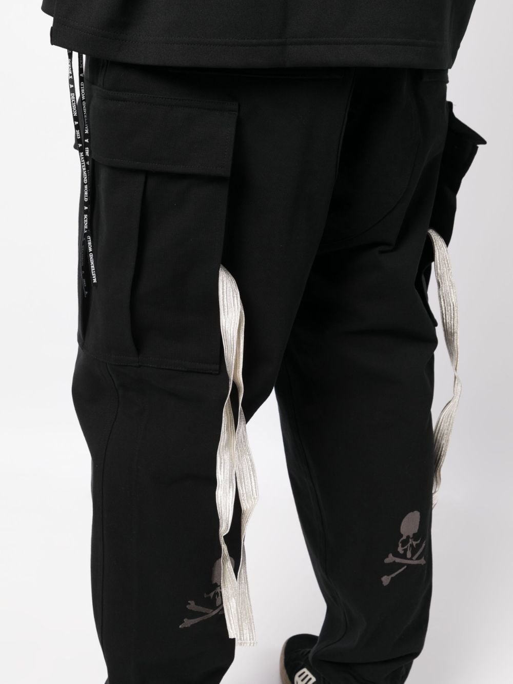 embroidered-logo cargo trousers - 5