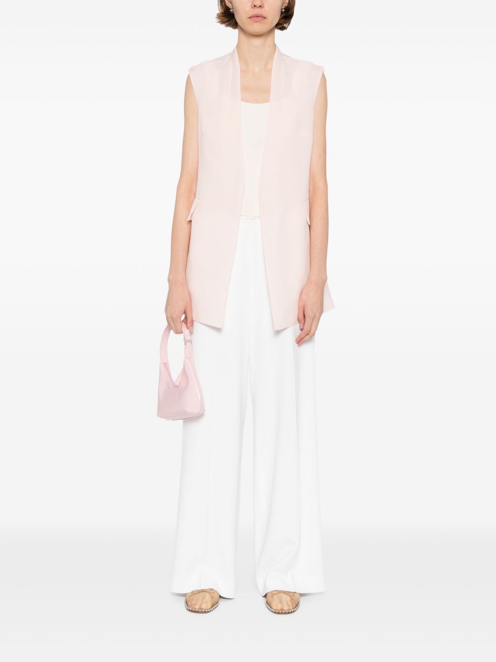 sheer silk gilet - 2