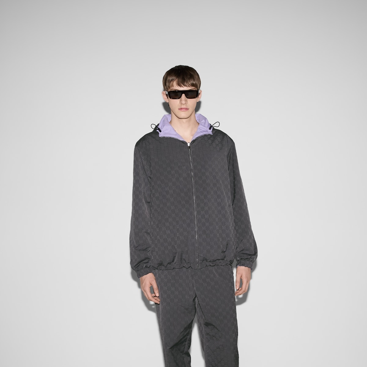 Reversible nylon GG zip jacket - 3