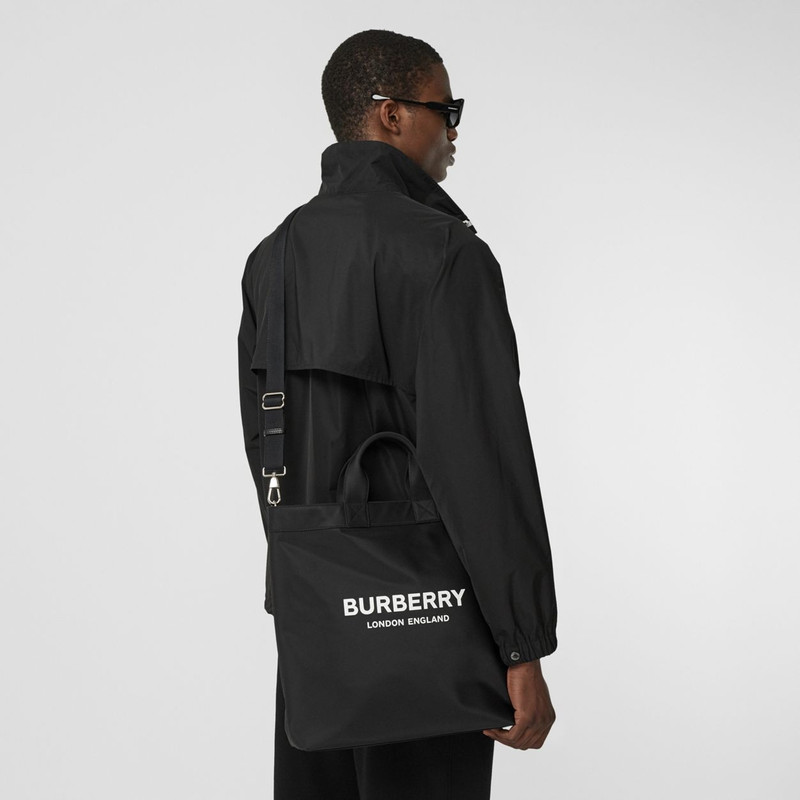 Burberry Logo Print Nylon Tote outlook