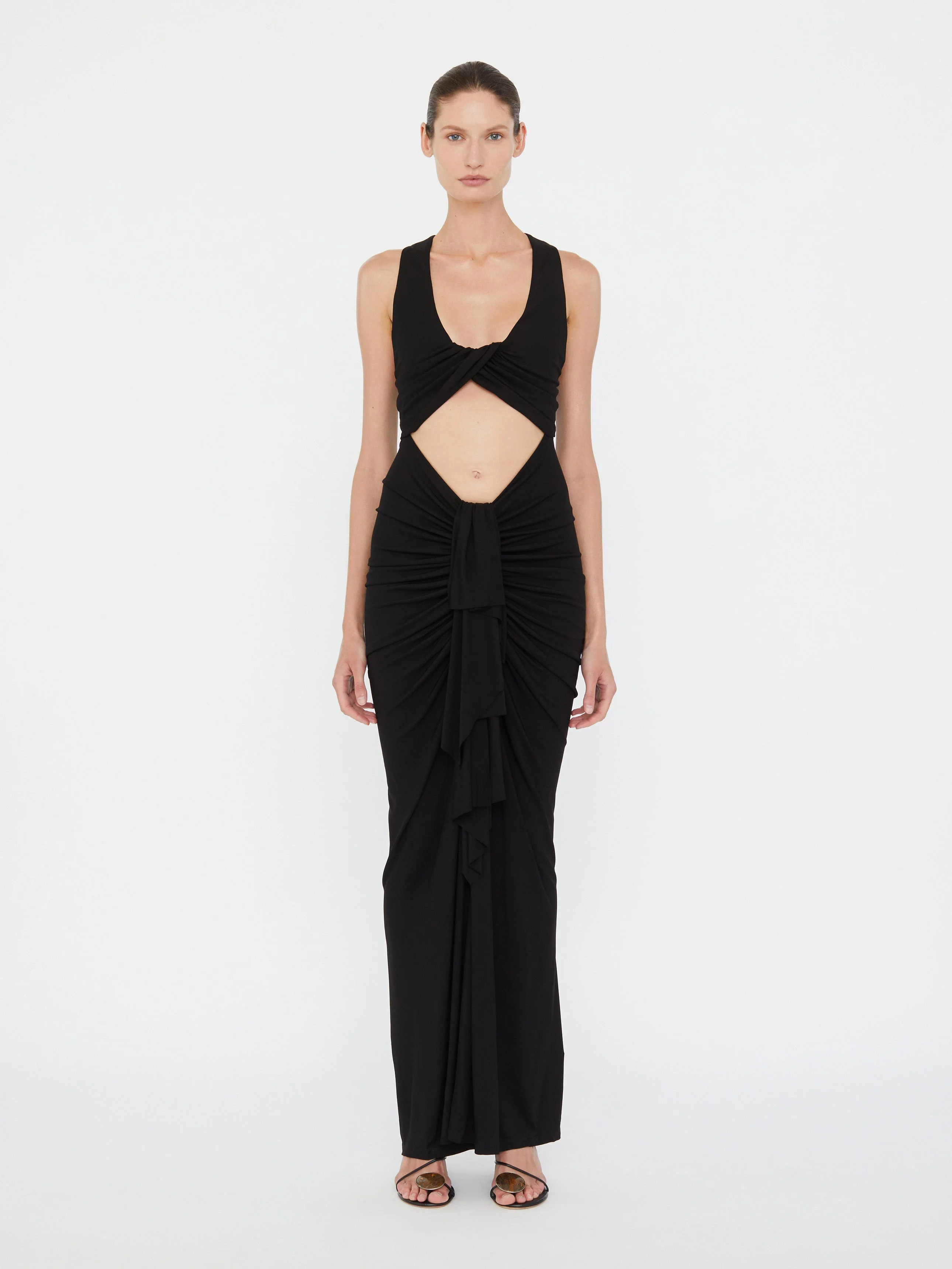 Vivenda Drape Front Dress - 1