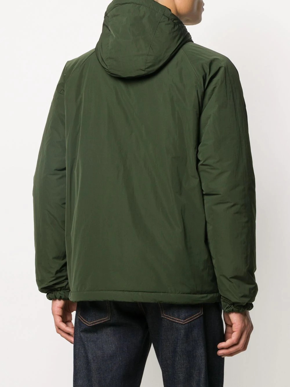 drawstring-hood rain jacket - 4