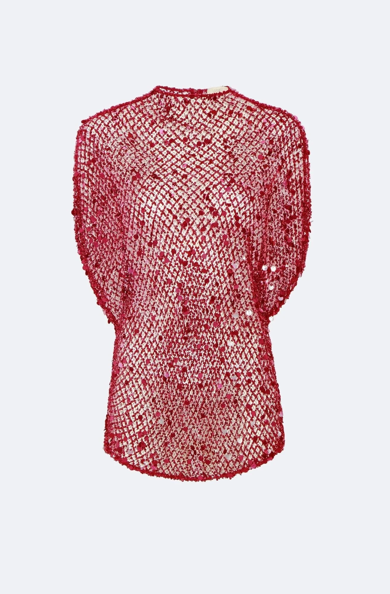Net Mesh Sequin Cape Tee - 1