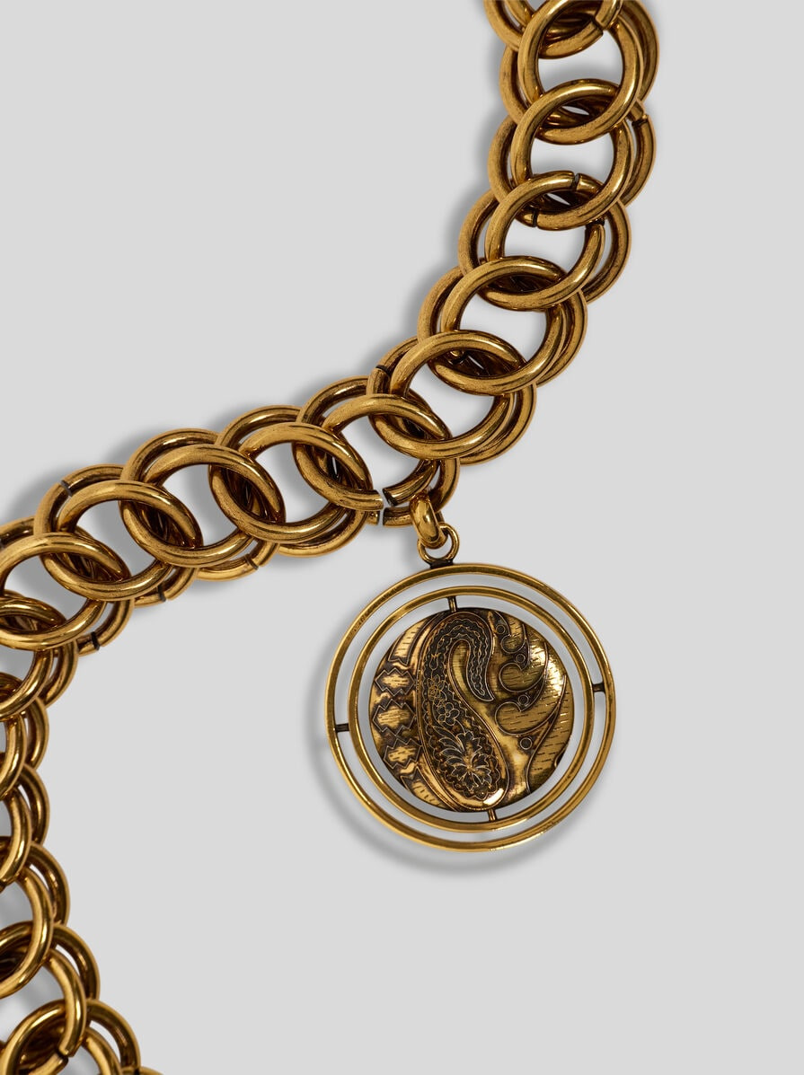NECKLACE WITH PAISLEY BUTTON - 3