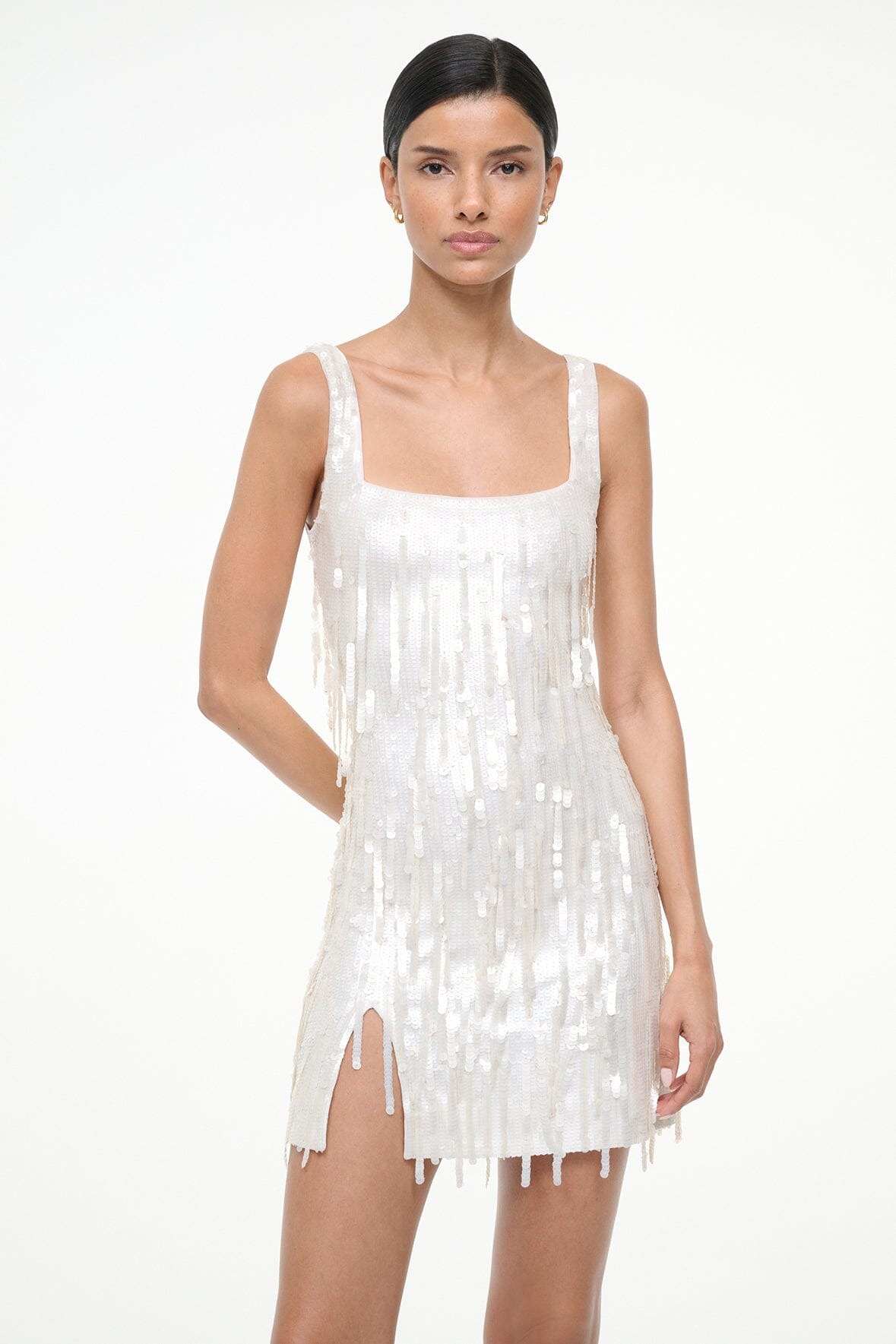 STAUD LE SABLE DRESS PEARL - 3