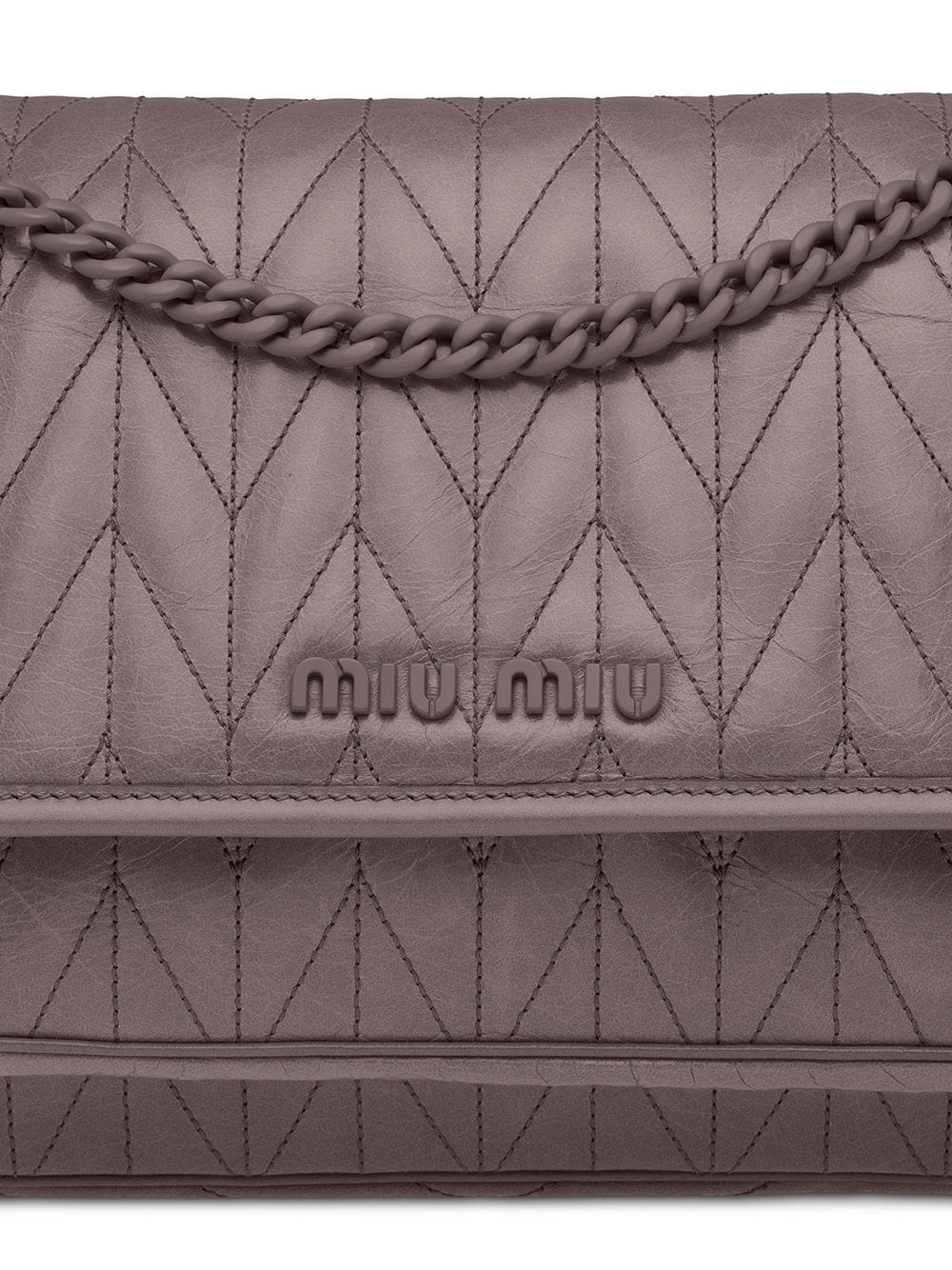 lettering logo quilted shoulder bag - 4