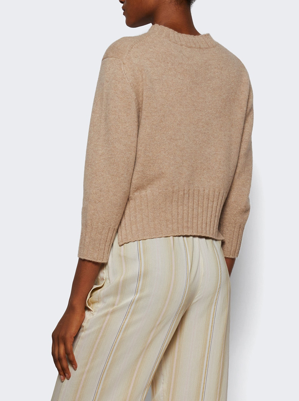 Mora Cropped Sweater Beige Melange - 4