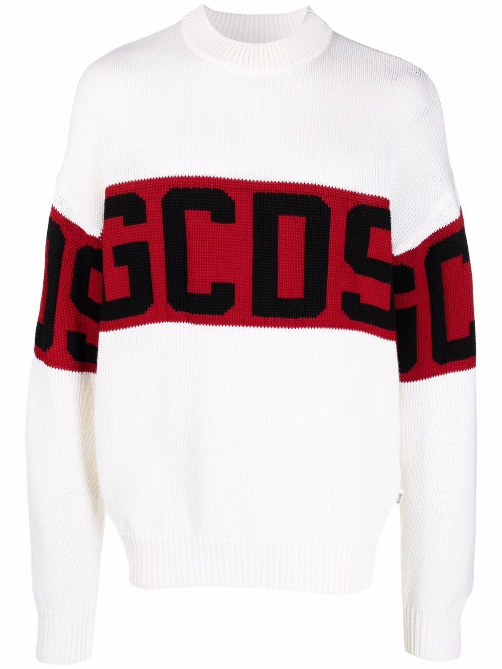 logo-print high neck jumper - 1