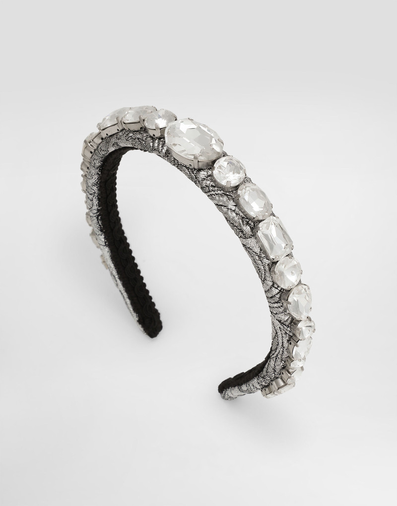 Floral jacquard headband with embroidery 3