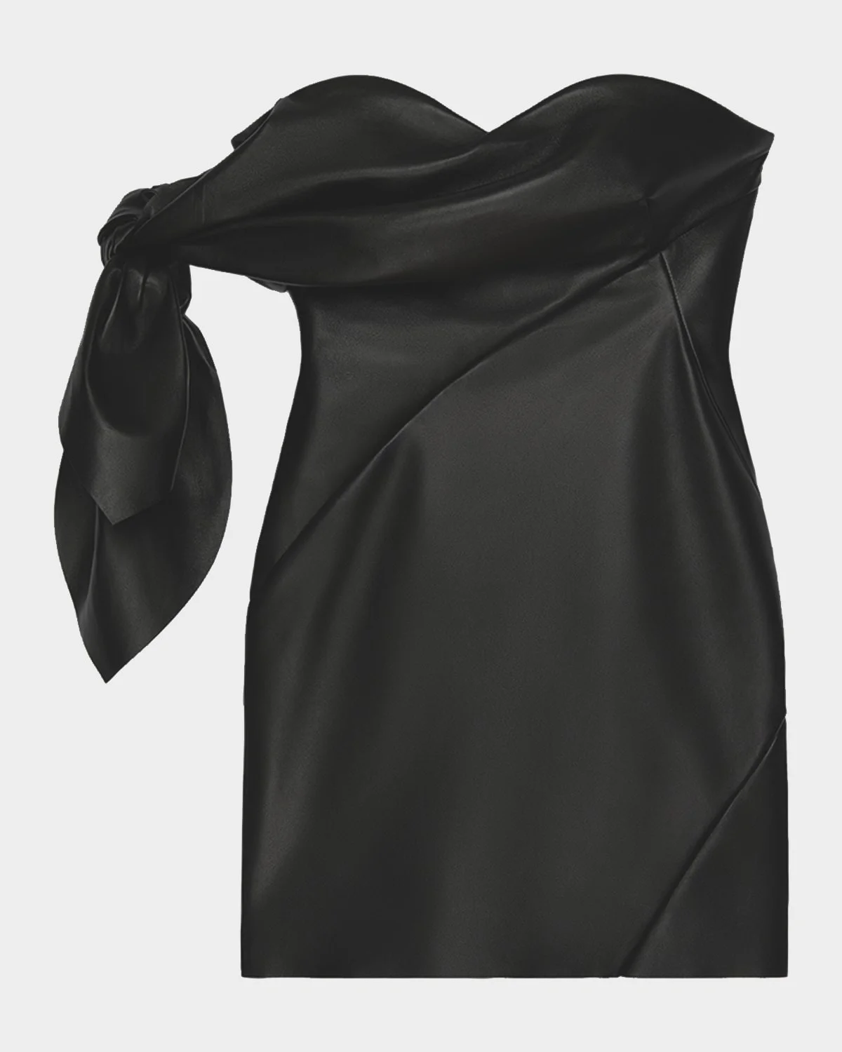 Off-The-Shoulder Bow Bustier Mini Dress - 1