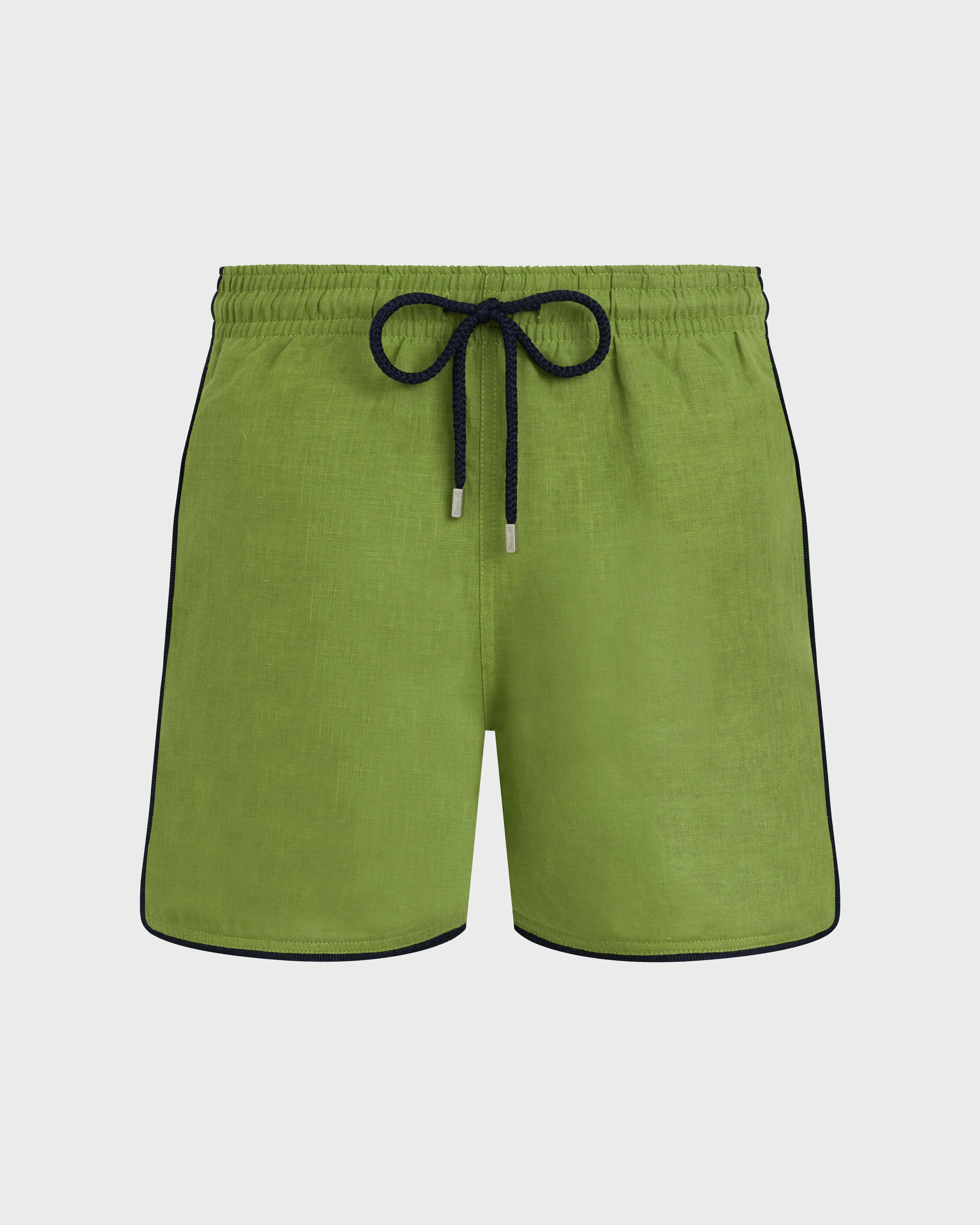MEN LINEN SWIM SHORTS SOLID - 1