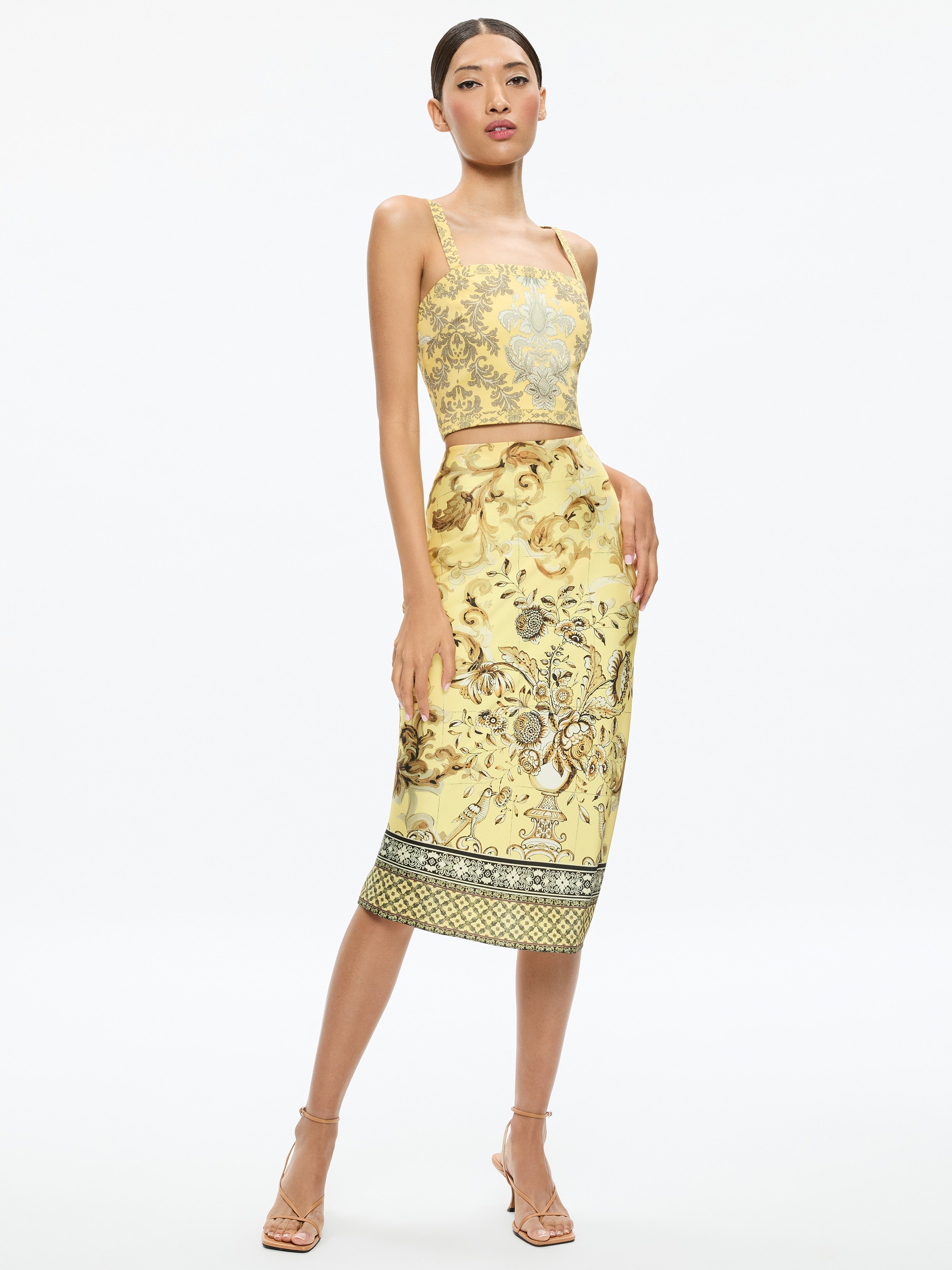 MAEVE MIDI SLIP SKIRT WITH SLIT - 3