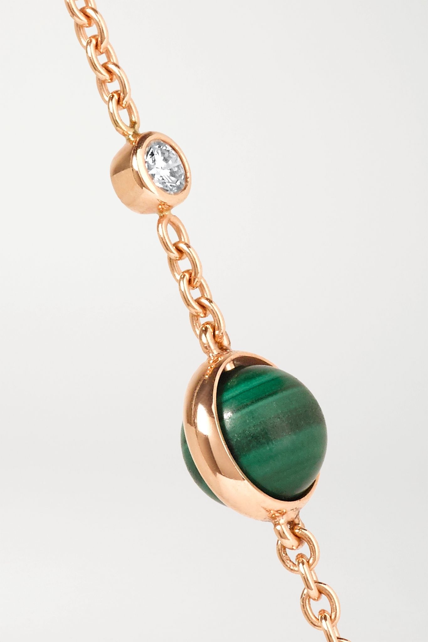 Possession 18-karat rose gold, malachite and diamond bracelet - 4