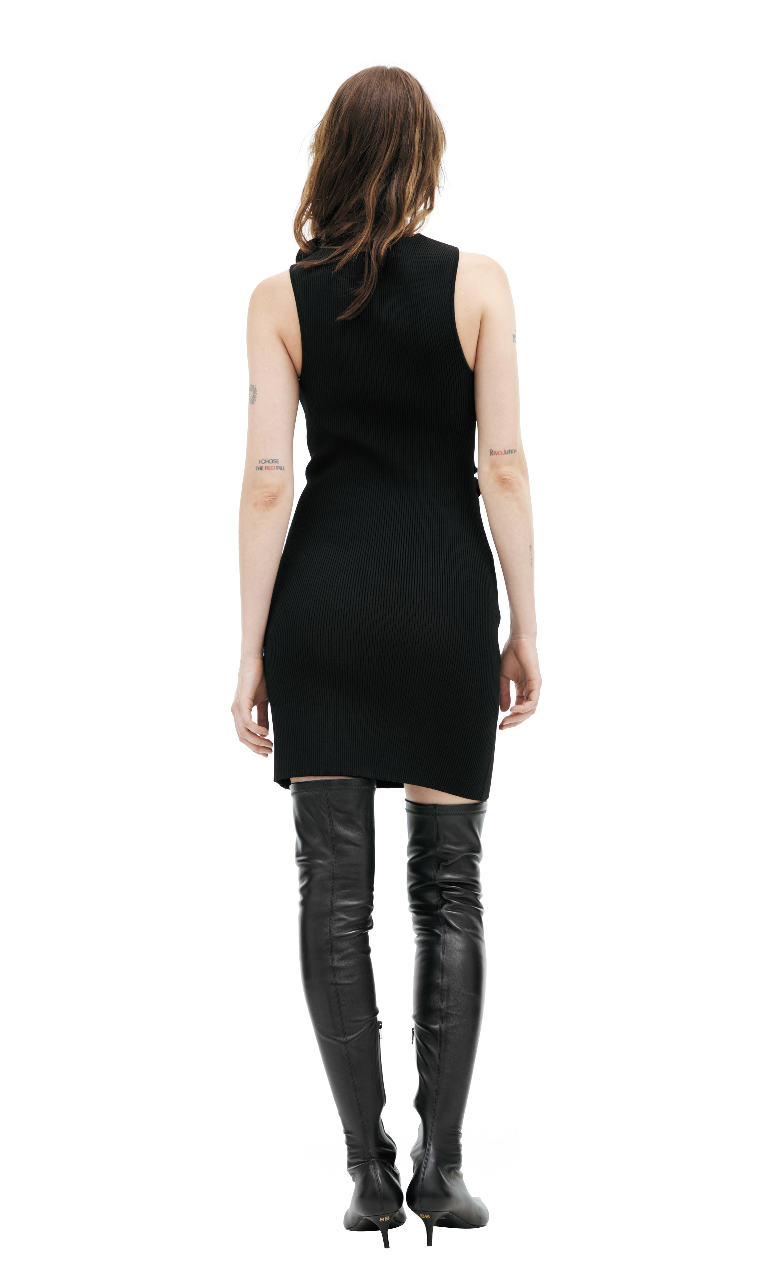 BLACK DRESS WITH ROSES - 3