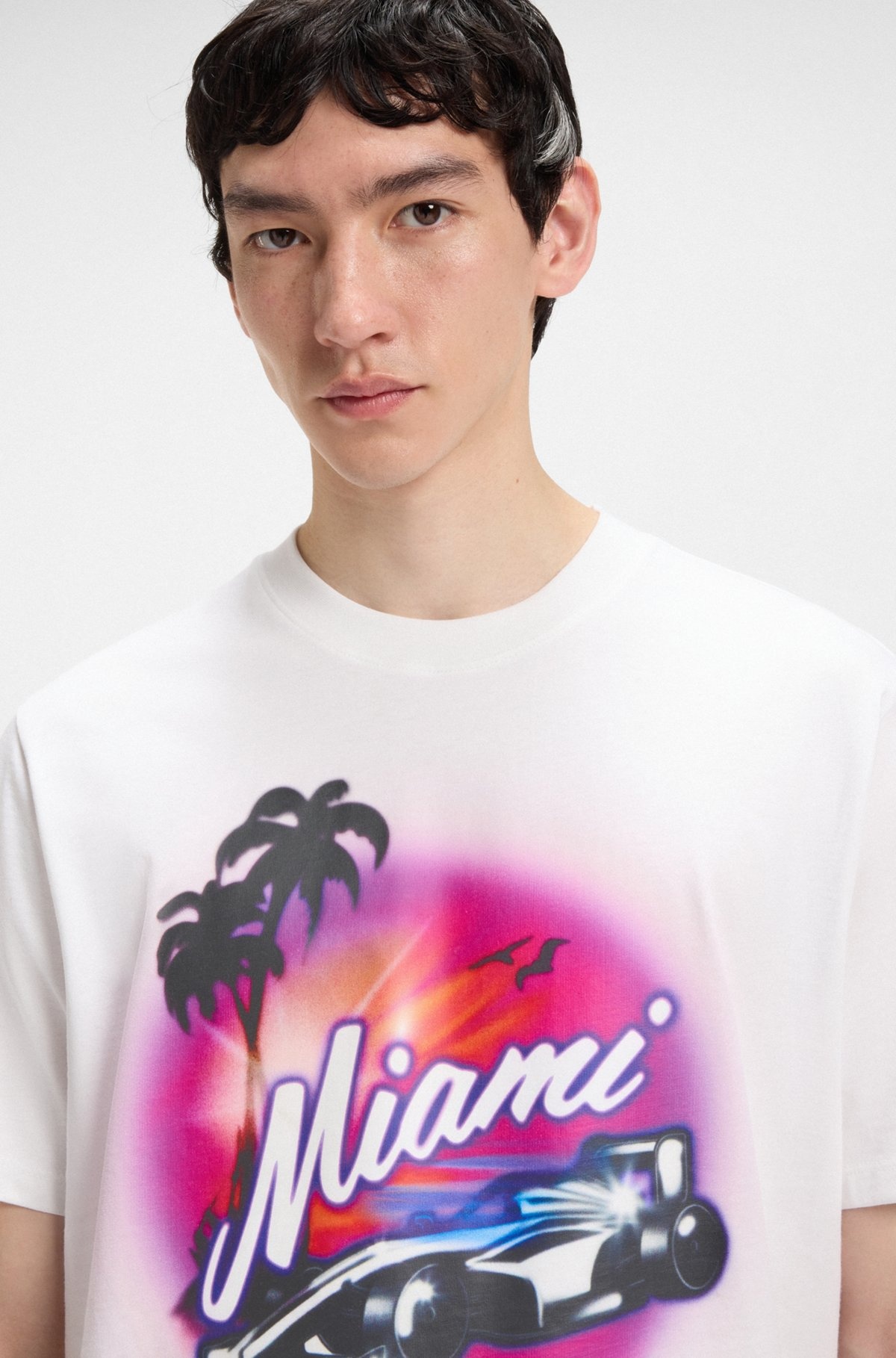HUGO X VCARB FANWEAR T-SHIRT WITH MIAMI ARTWORK - 3