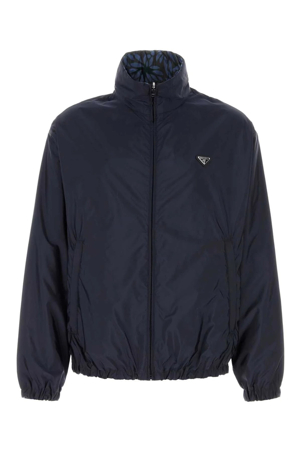 Prada Men Navy Blue Re-Nylon Reversible Jacket - 1